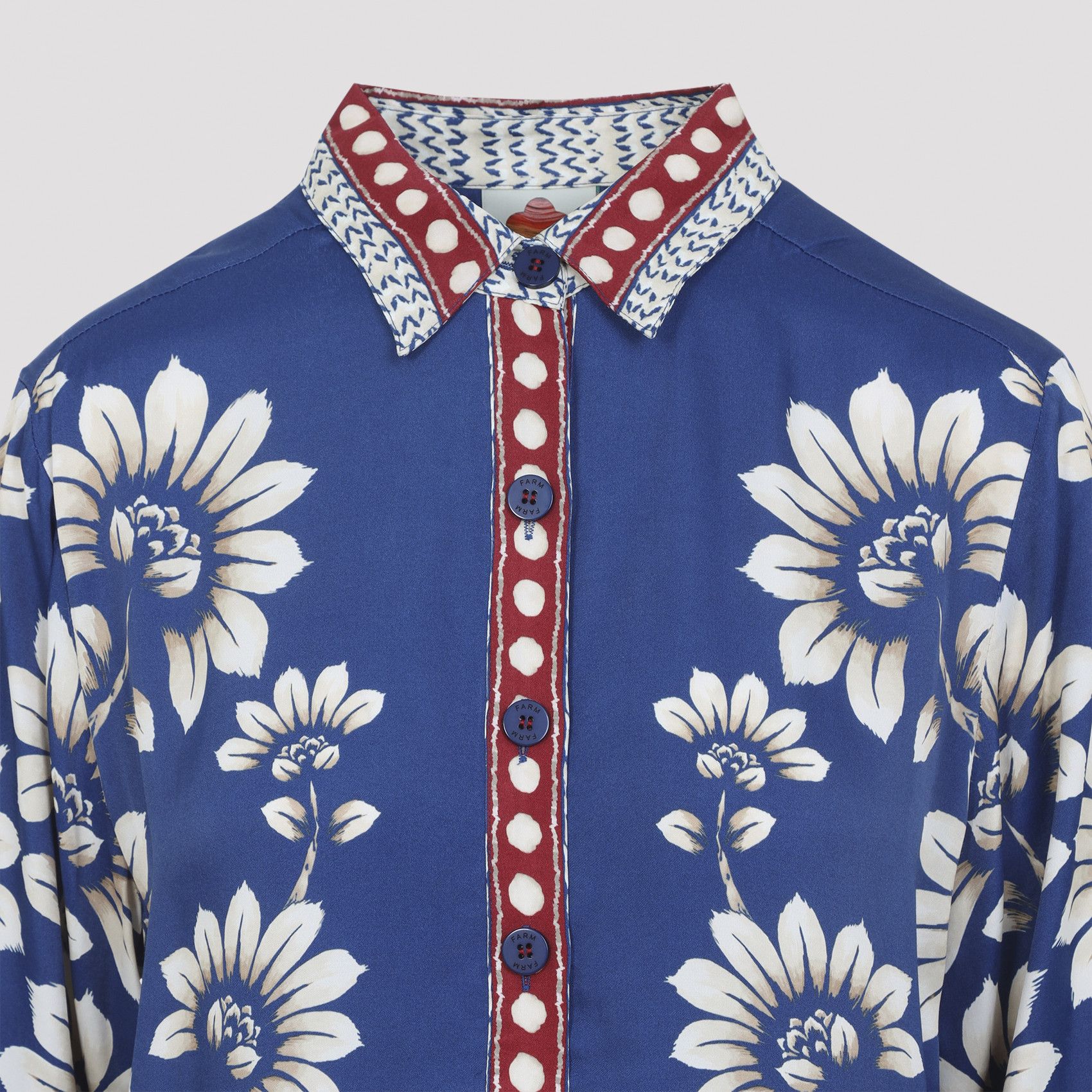 Farm Rio Farm Rio Luna Blue Shirt Size S / US 4 / IT 40 - 4 Thumbnail