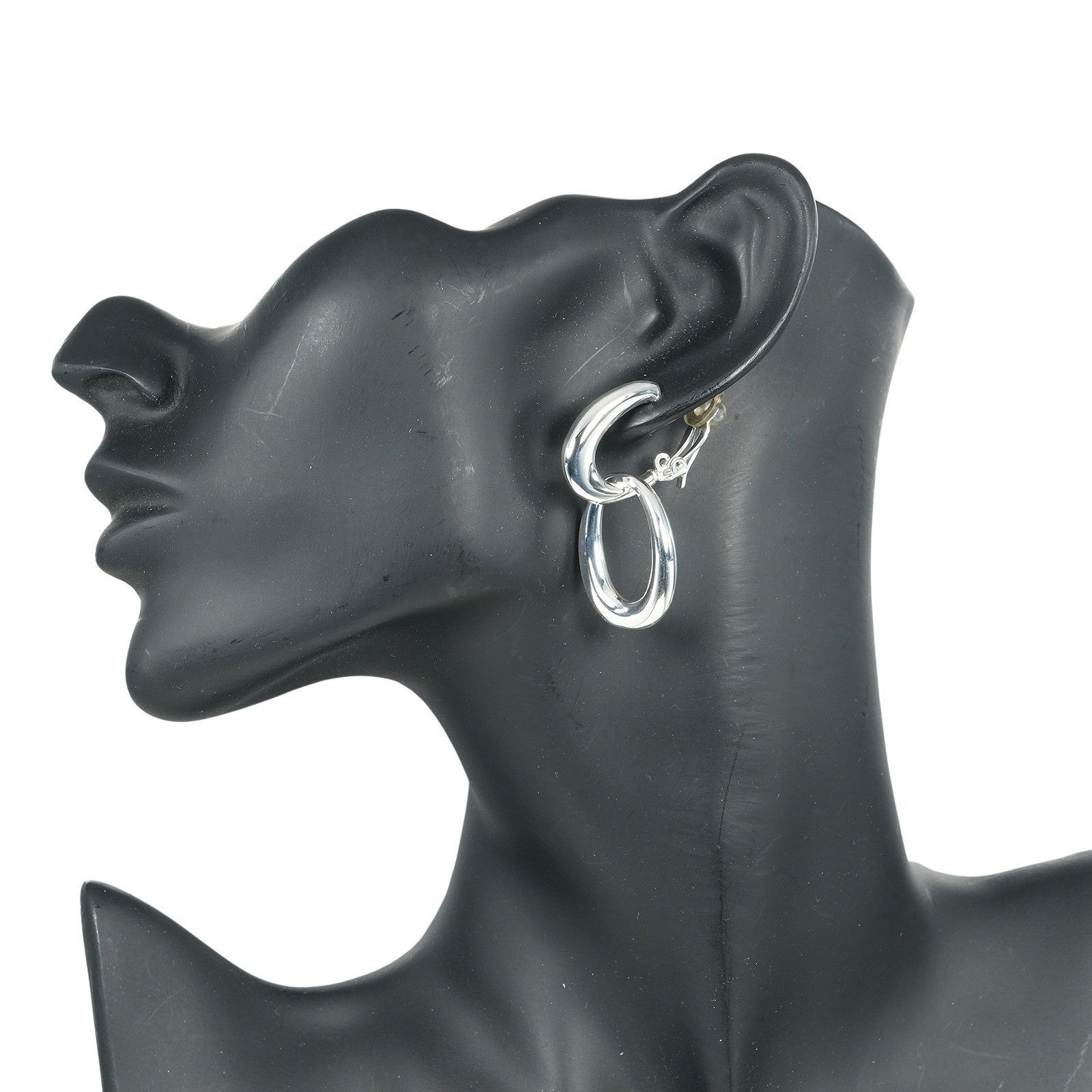Chanel Chanel Chanel Double Hoop Silver 925 Earrings Metal Earrings DUTY FREE for USA Size ONE SIZE - 3 Thumbnail