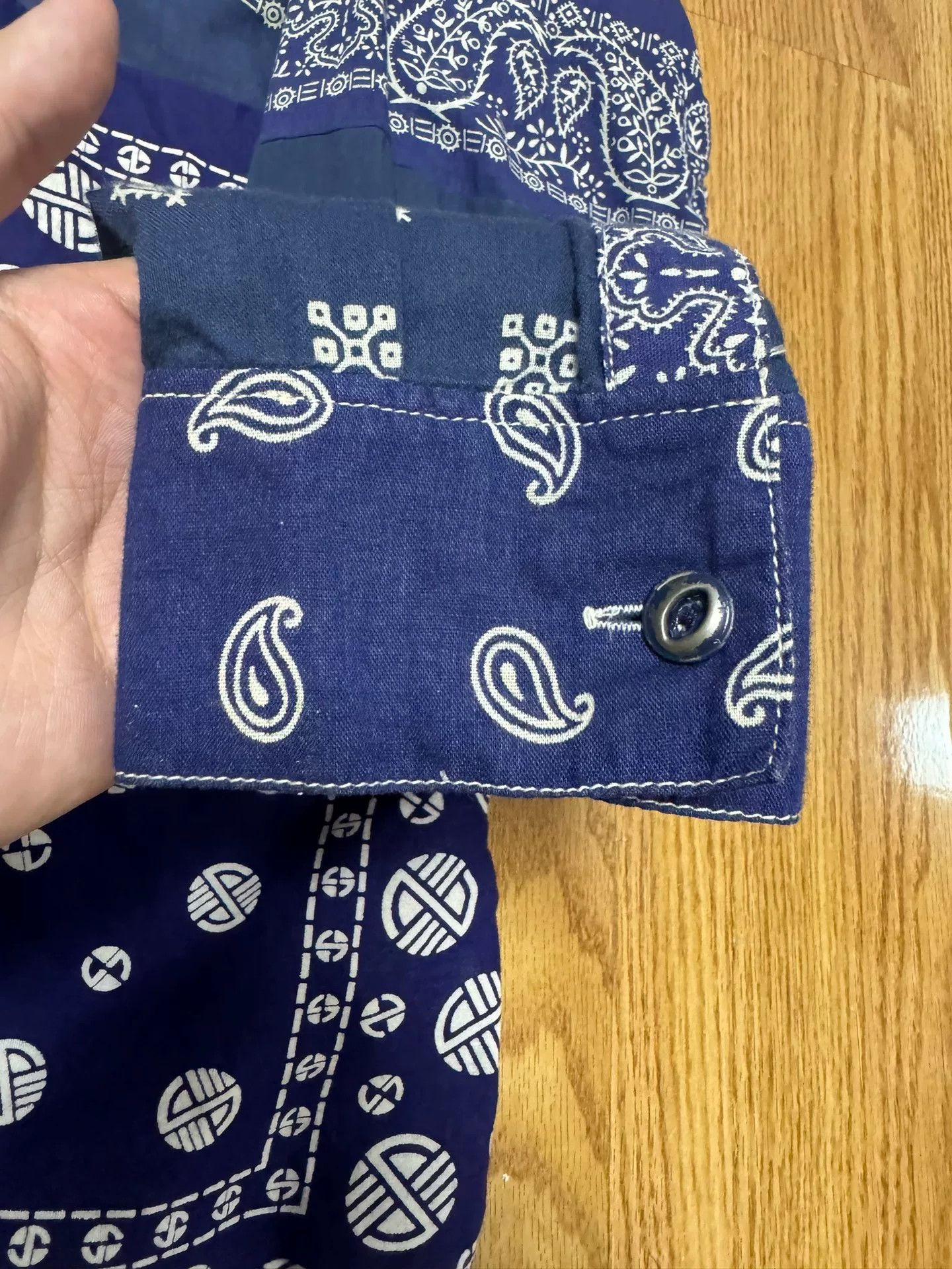 Visvim blue paisley patterned lhamo shirt Size US L / EU 52-54 / 3 - 3 Thumbnail
