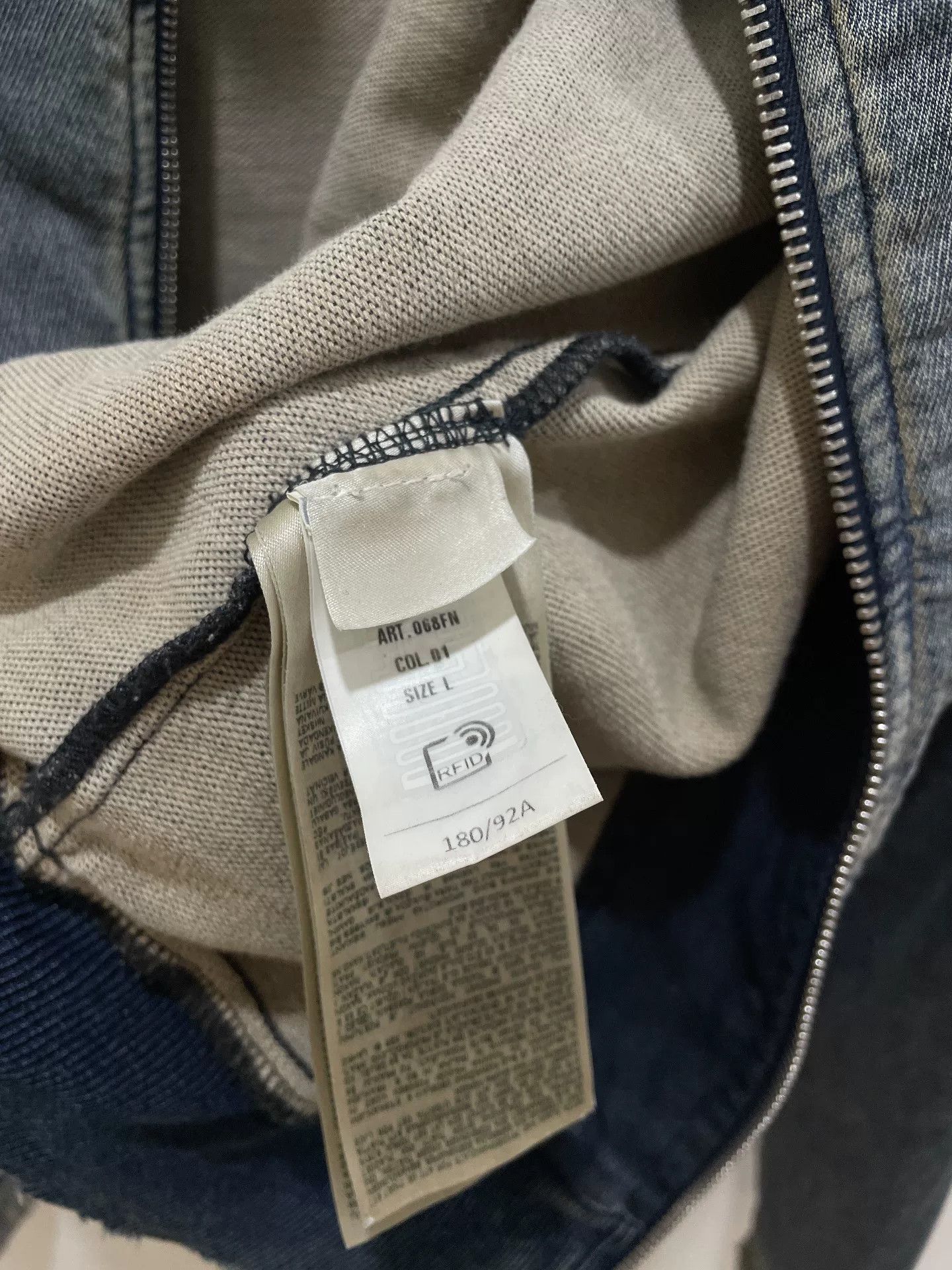 denim jacket with distressed details