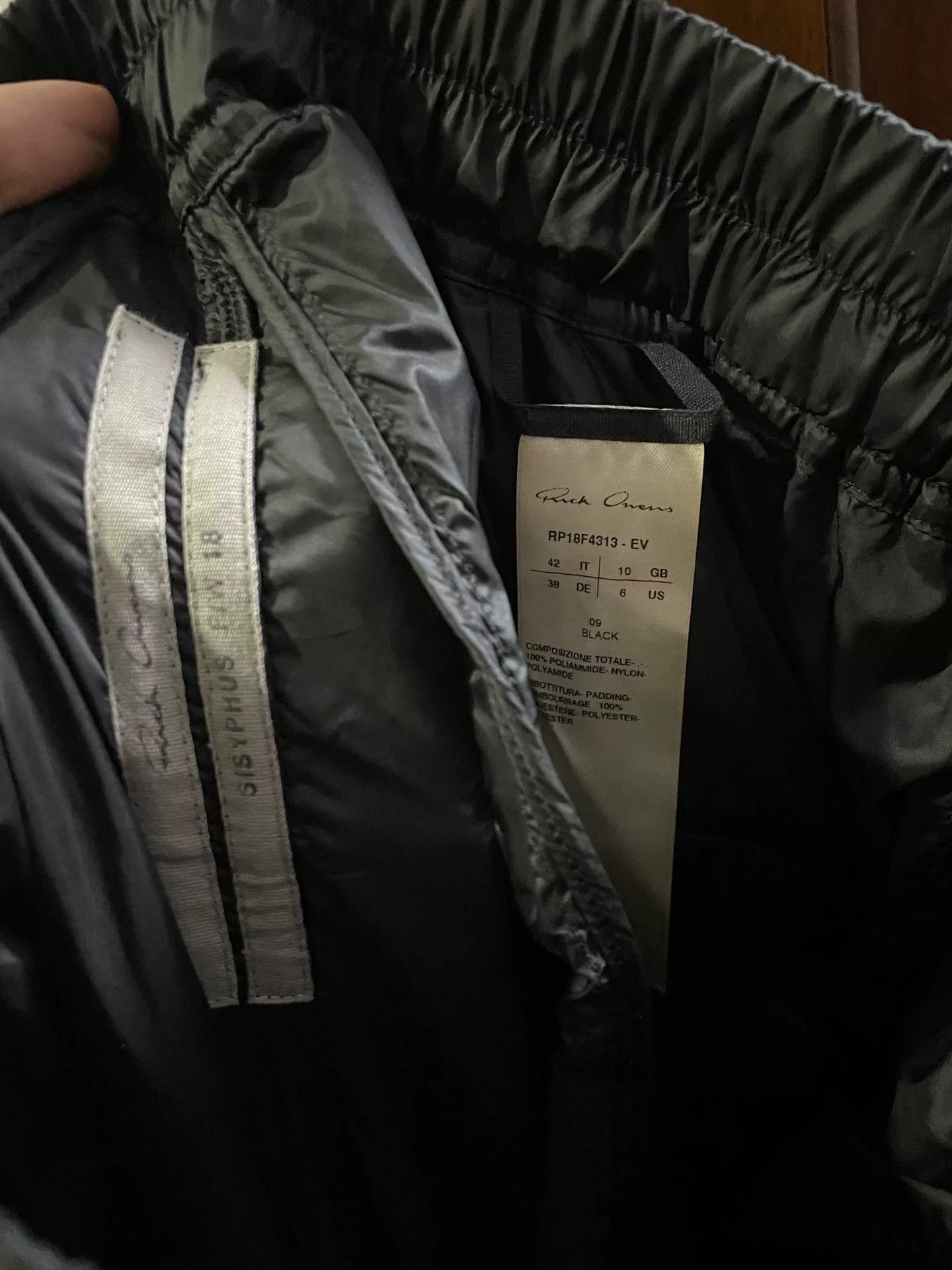 Rick Owens black zip drawstring pants by Rick Owens Size US 31 - 3 Thumbnail
