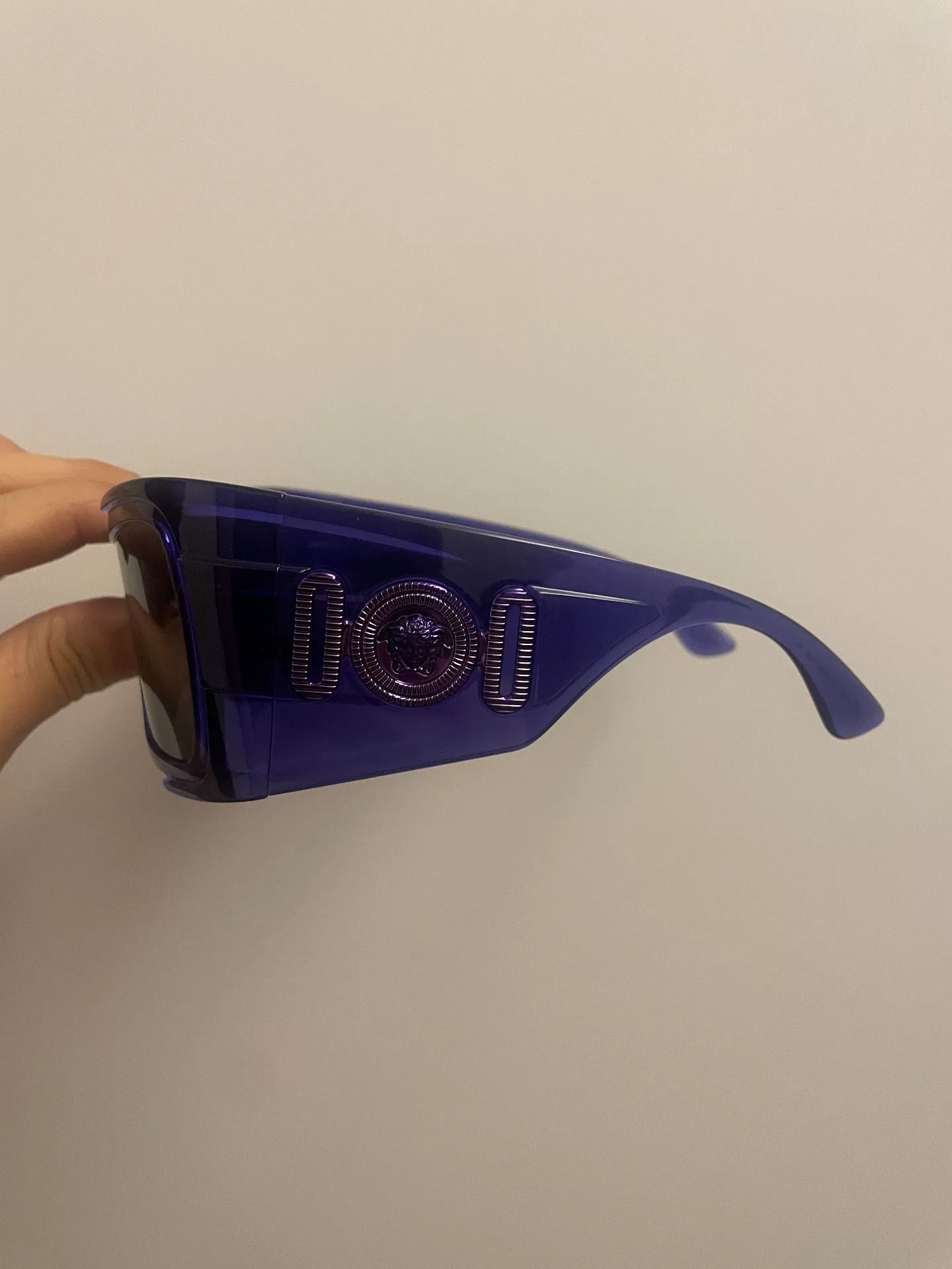 Versace versace shield shape sunglasses with medusa logo Size ONE SIZE - 3 Thumbnail