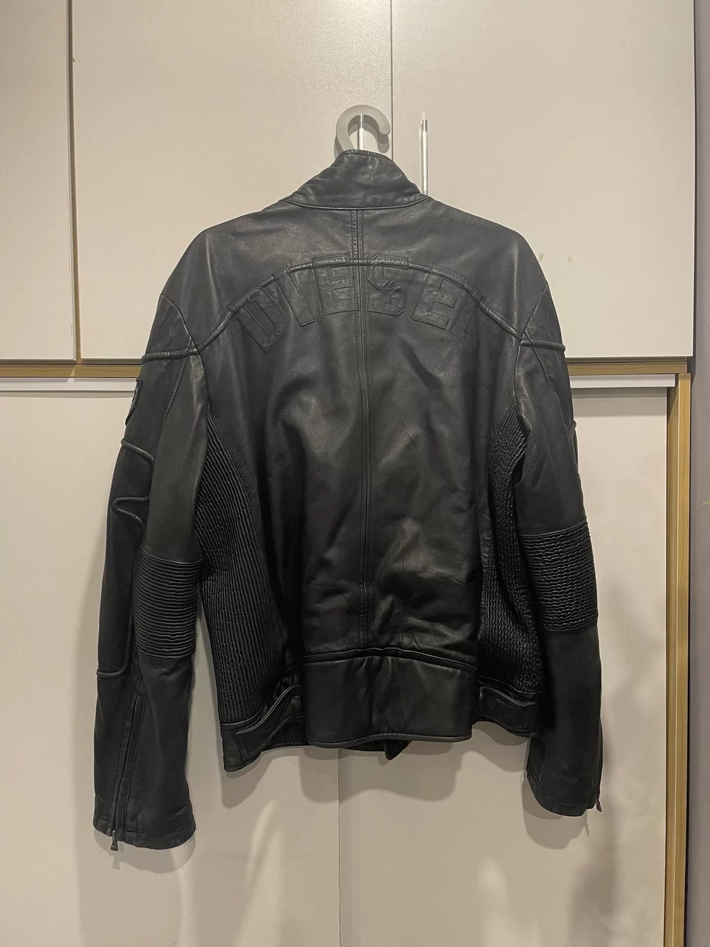 Diesel diesel leather biker jacket size xxl Size US XXL / EU 58 / 5 - 2 Thumbnail