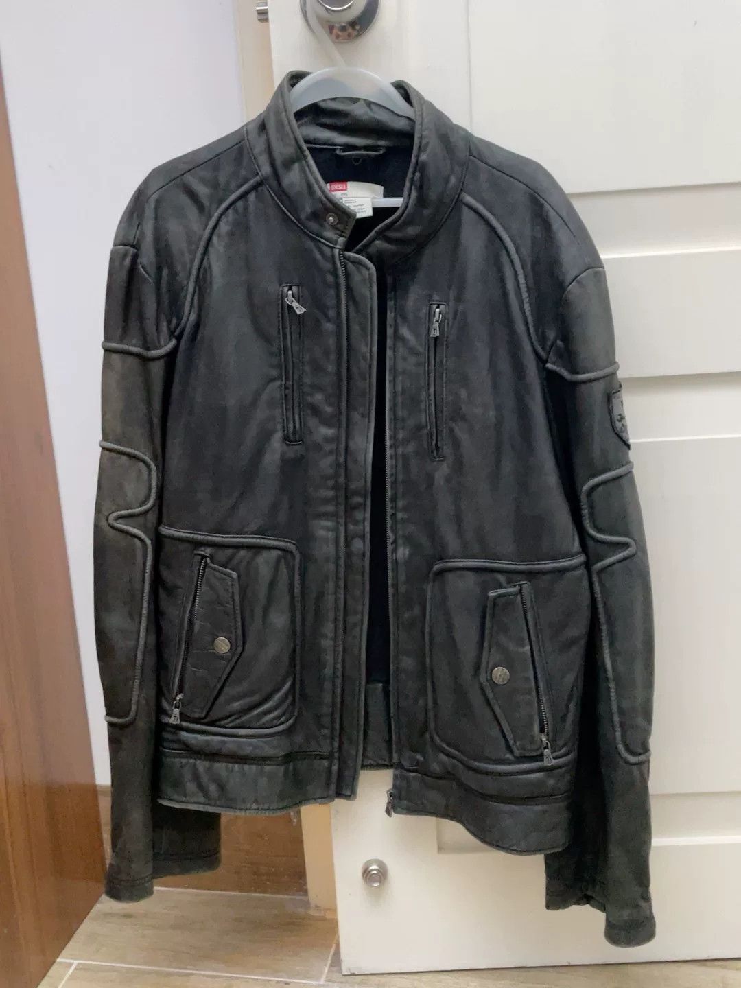 Diesel diesel leather biker jacket size xxl Size US XXL / EU 58 / 5 - 5 Thumbnail
