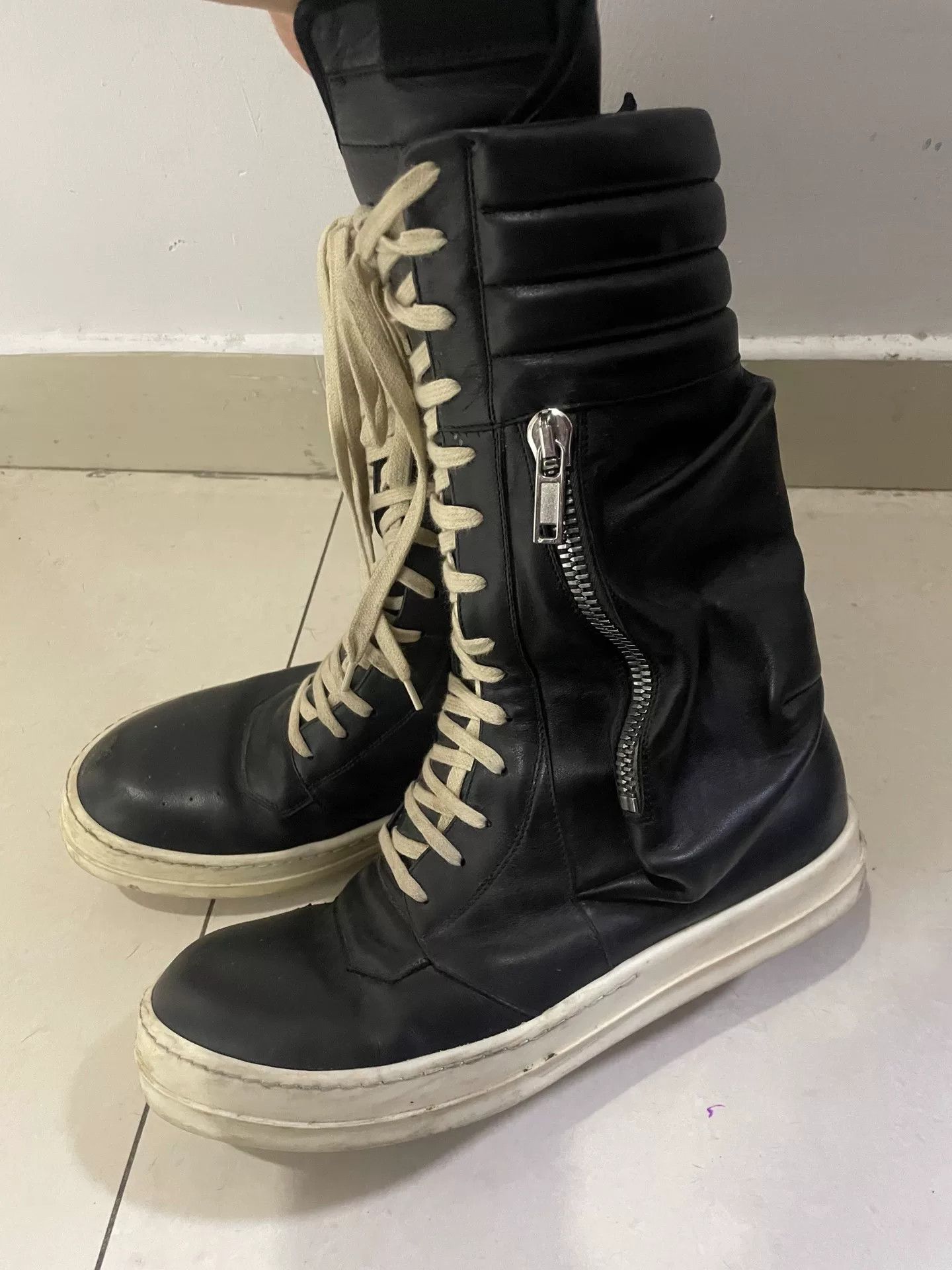 Rick Owens Rick Owens high-top leather boots with pockets Size US 10 / EU 43 - 4 Thumbnail