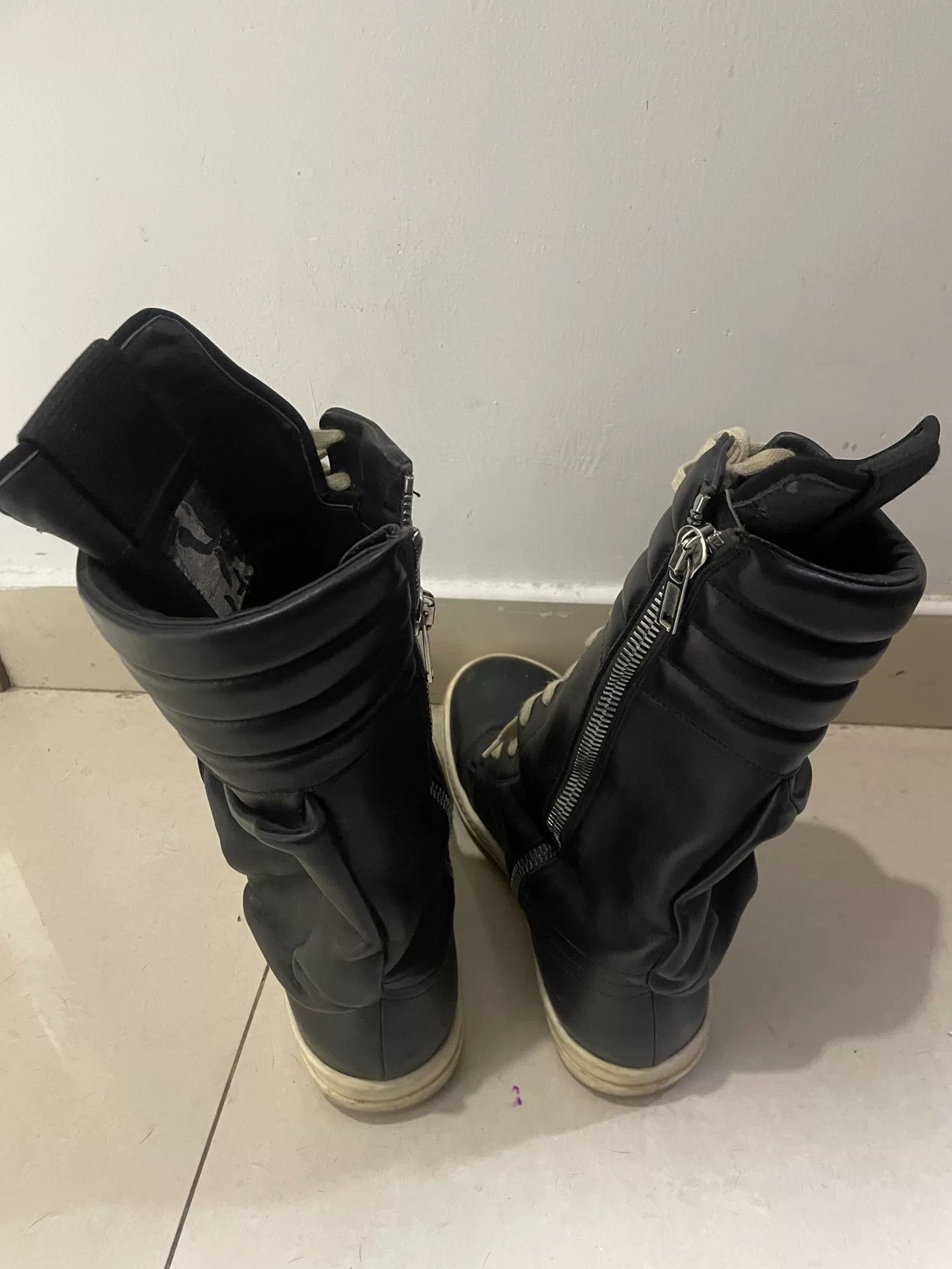 Rick Owens Rick Owens high-top leather boots with pockets Size US 10 / EU 43 - 3 Thumbnail
