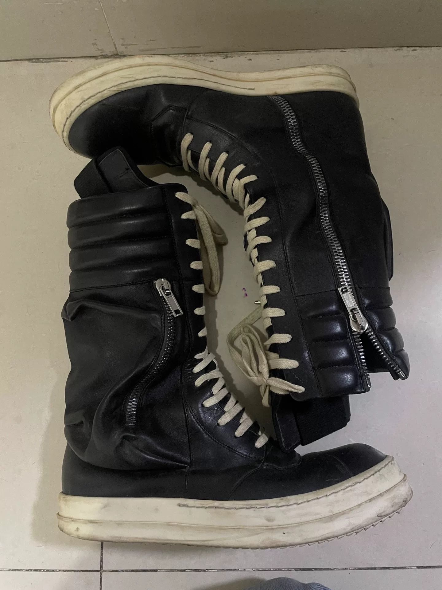 Rick Owens Rick Owens high-top leather boots with pockets Size US 10 / EU 43 - 2 Thumbnail