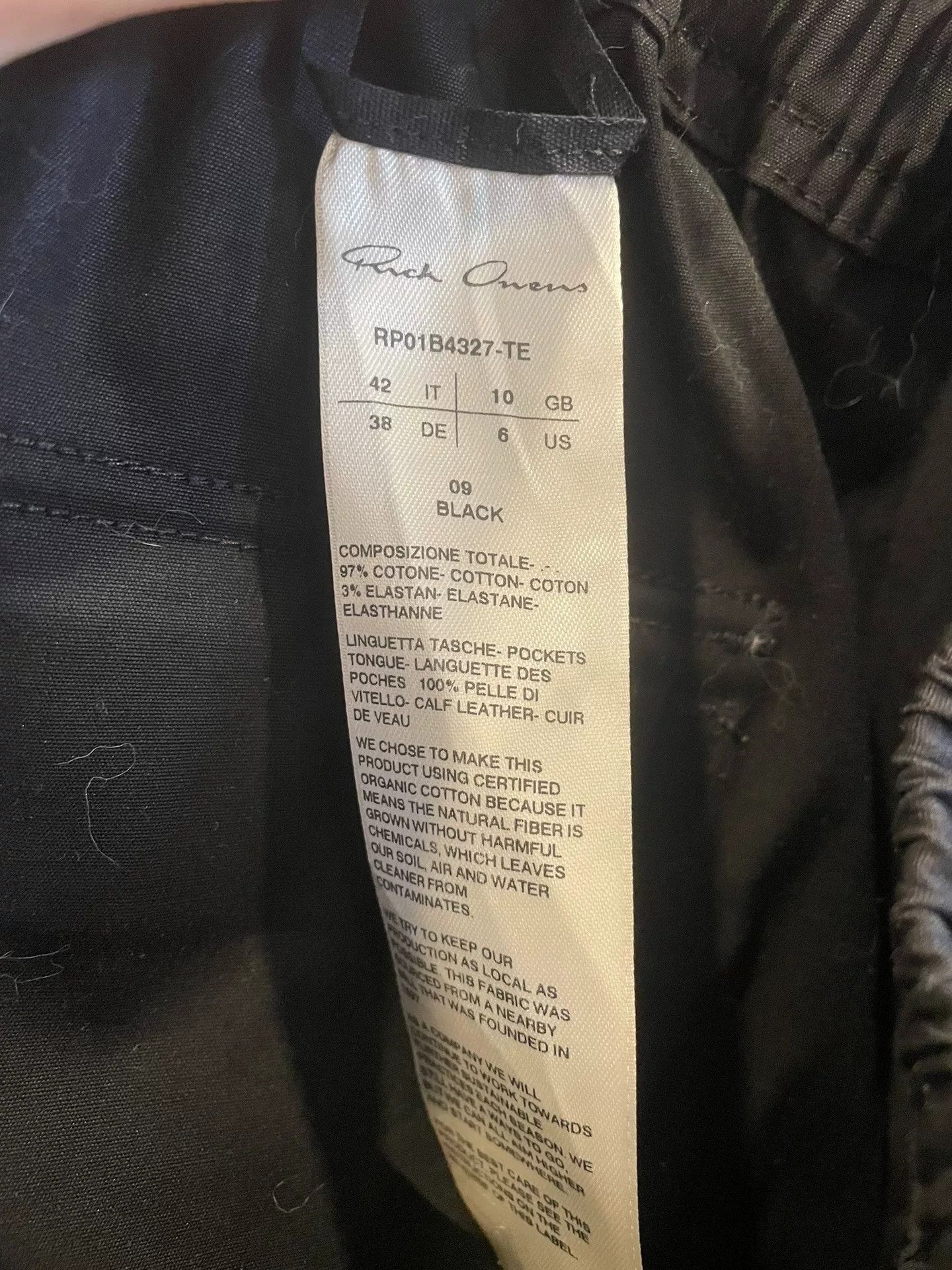 Rick Owens Rick Owens Black Cargo Pants with Zippers Size US 31 - 3 Thumbnail