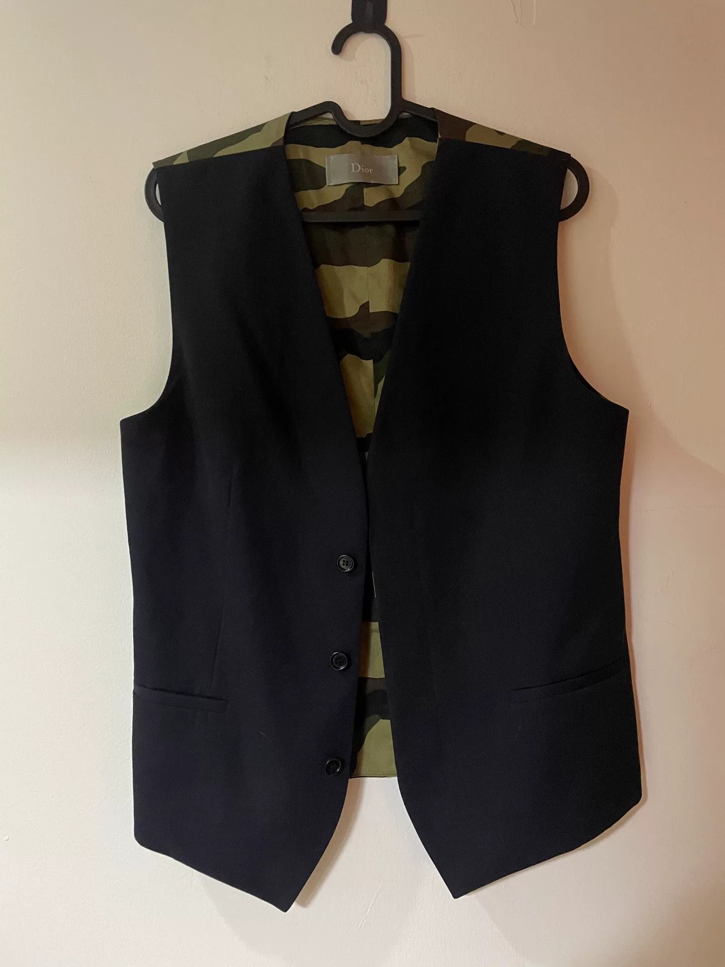 Dior dior wool camouflage vest size 44 Size US M / EU 48-50 / 2 - 2 Thumbnail