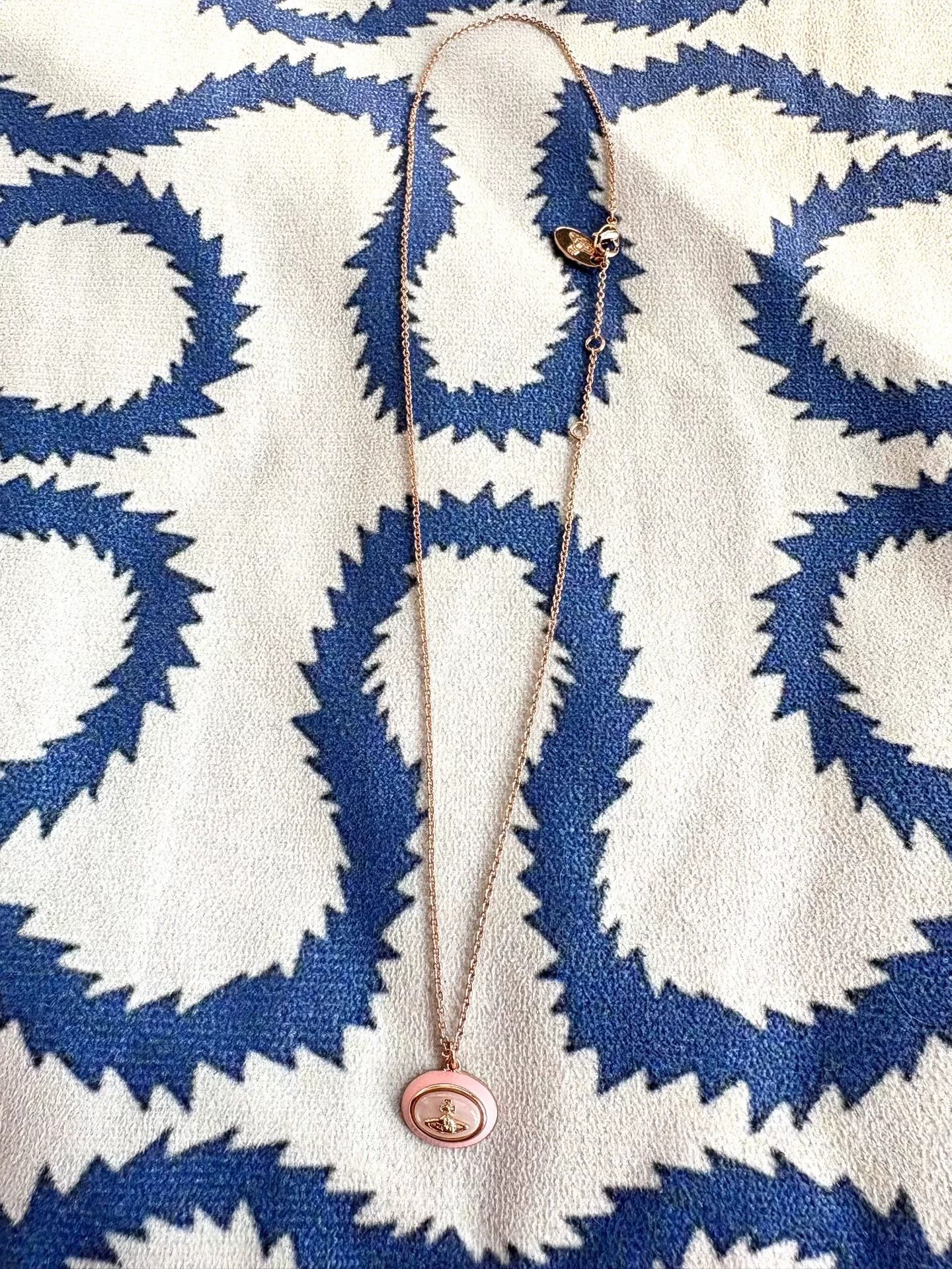 vivienne westwood pink gold necklace