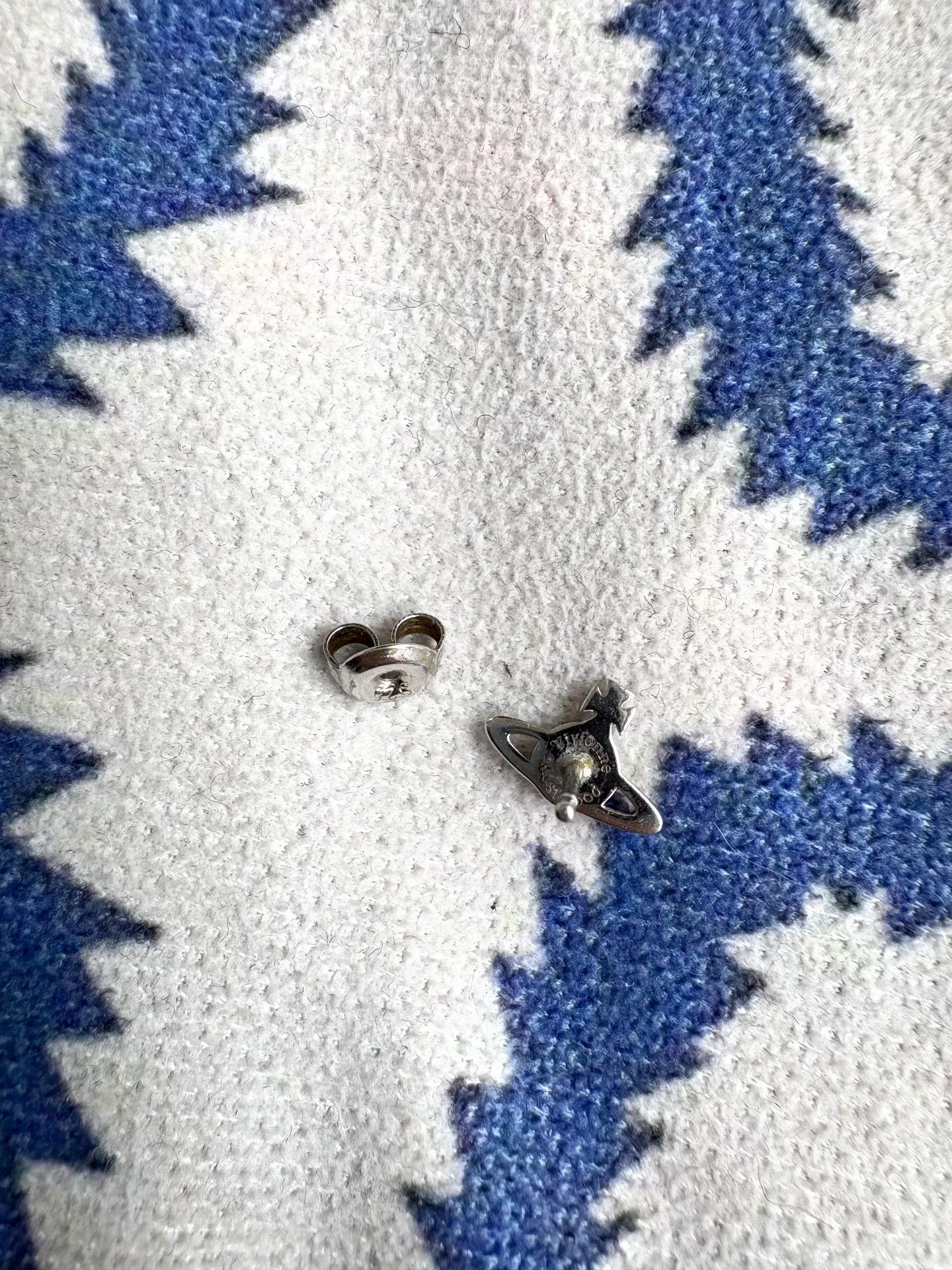 vivienne westwood silver small saturn earrings