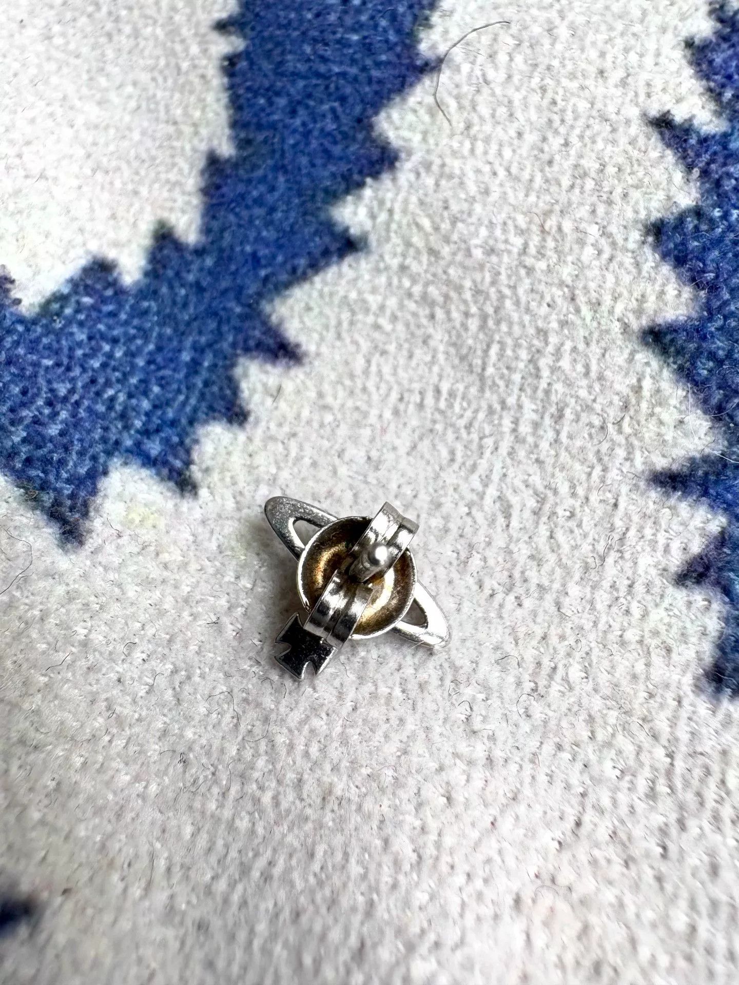 vivienne westwood silver small saturn earrings