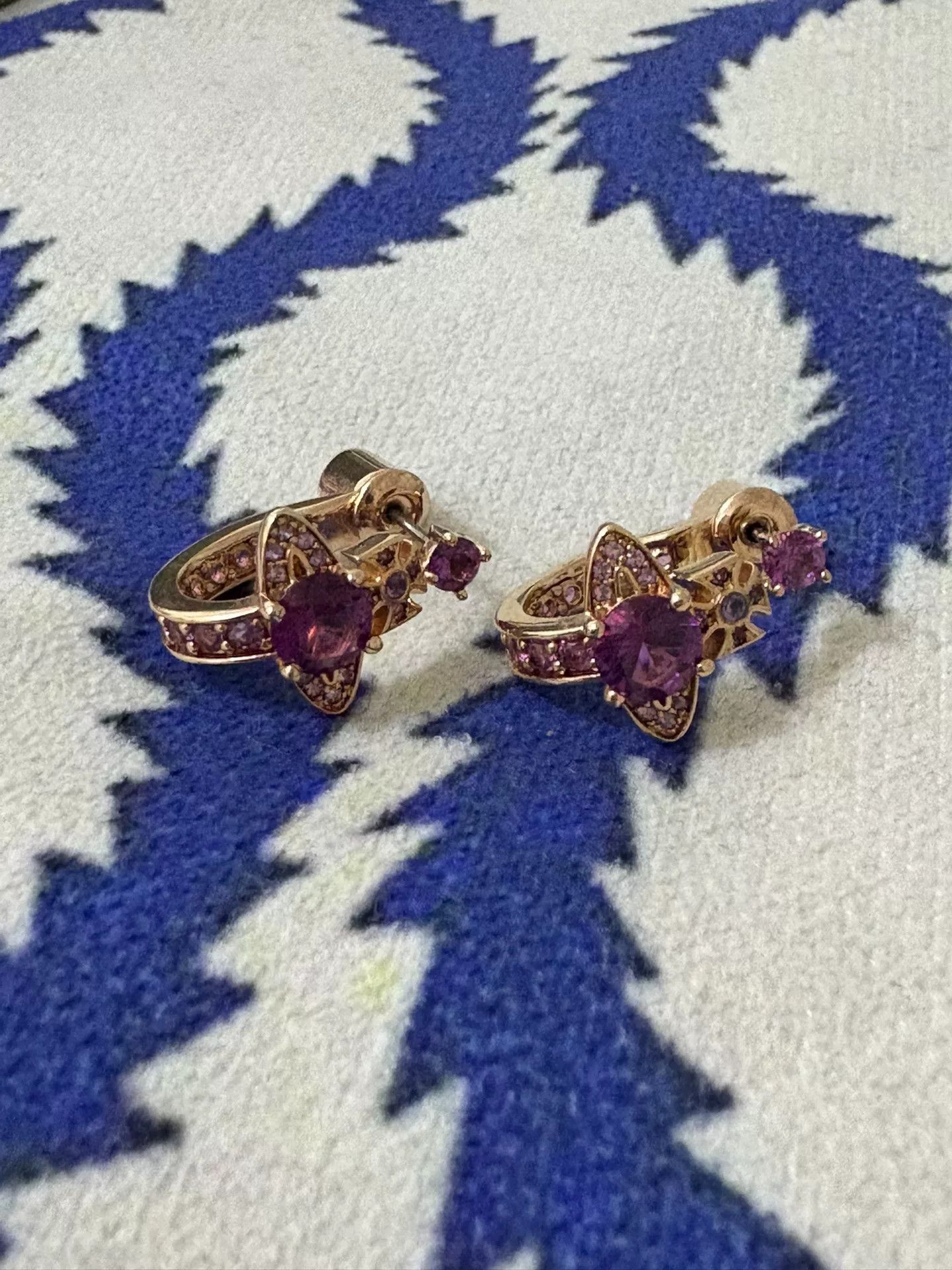 Vivienne Westwood vivienne westwood purple gold saturn earrings Size ONE SIZE - 2 Thumbnail