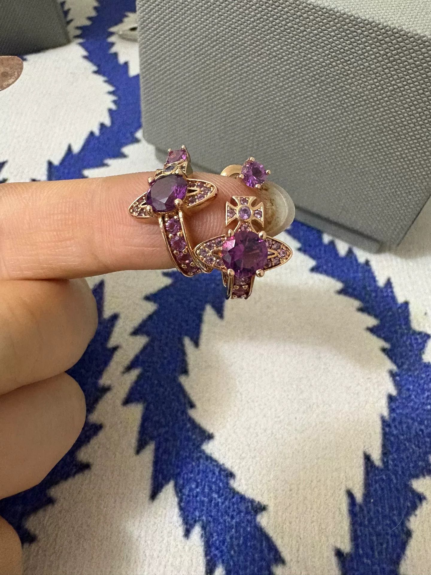 Vivienne Westwood vivienne westwood purple gold saturn earrings Size ONE SIZE - 4 Thumbnail