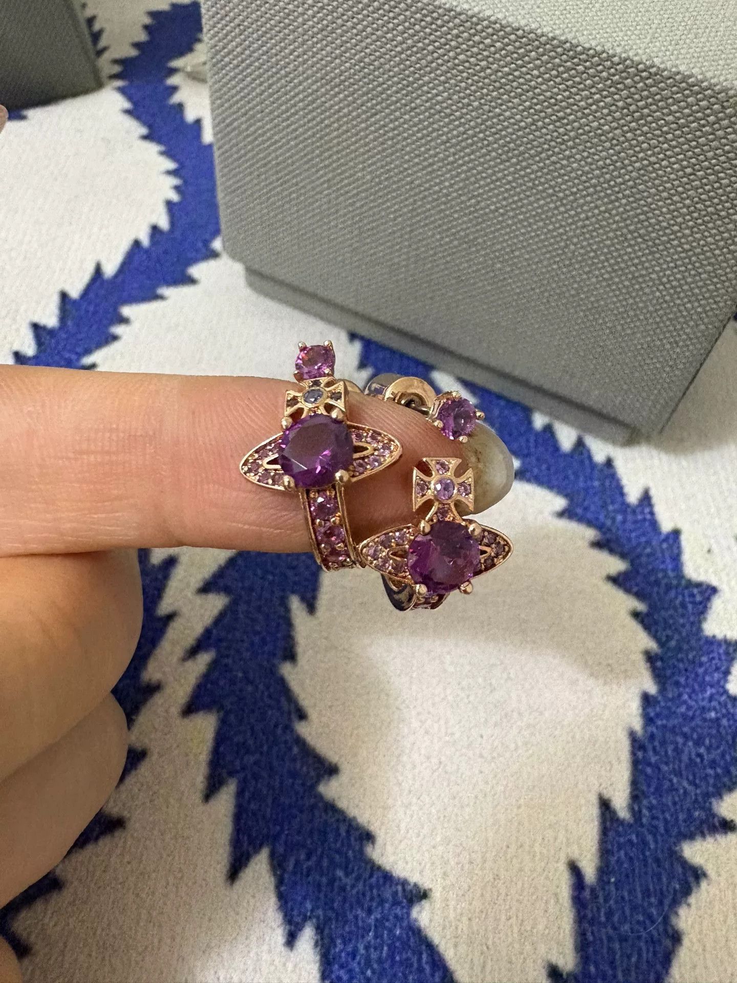 Vivienne Westwood vivienne westwood purple gold saturn earrings Size ONE SIZE - 3 Thumbnail