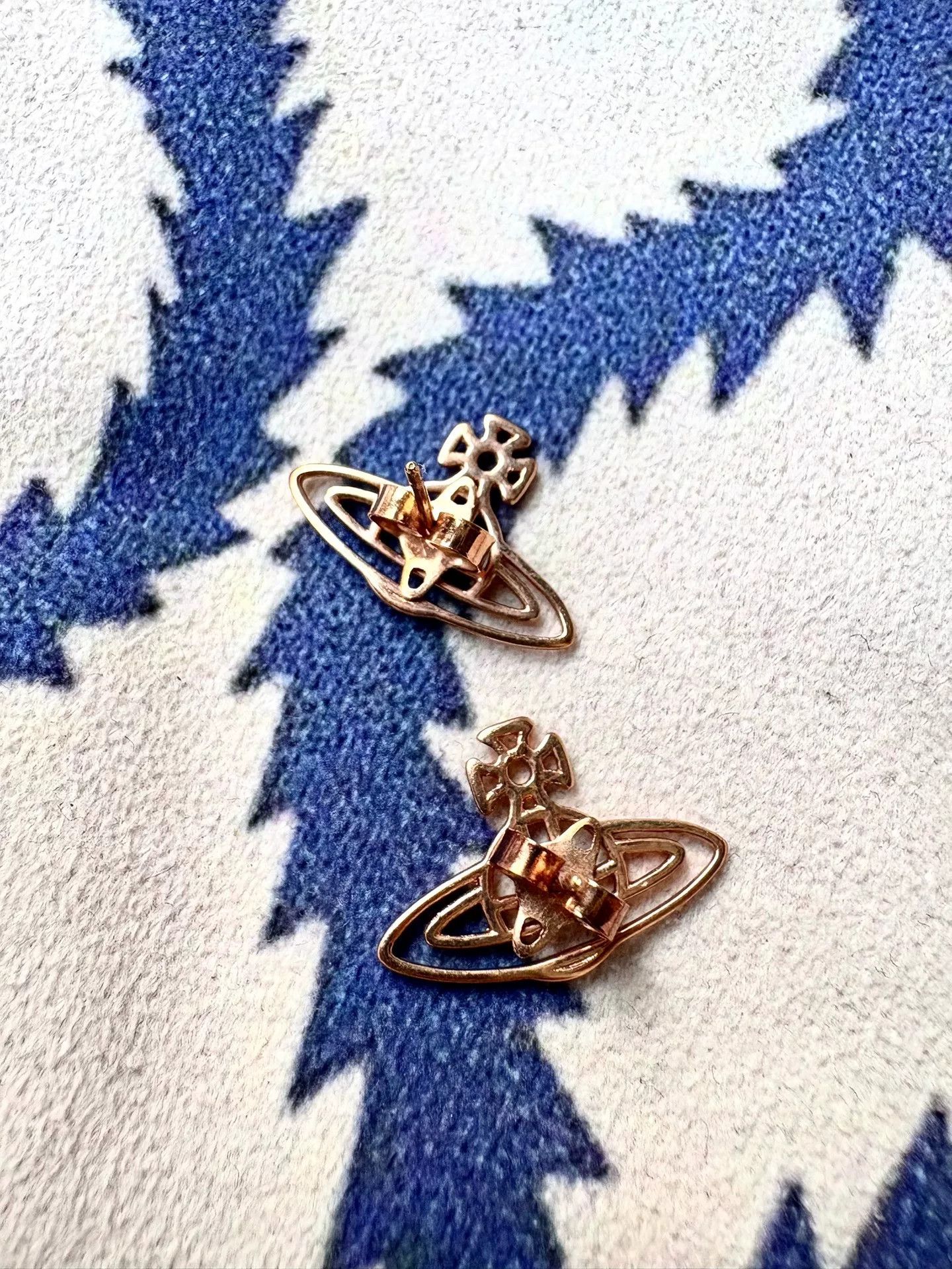 Vivienne Westwood vivienne westwood gold hollow saturn earrings Size ONE SIZE - 2 Thumbnail