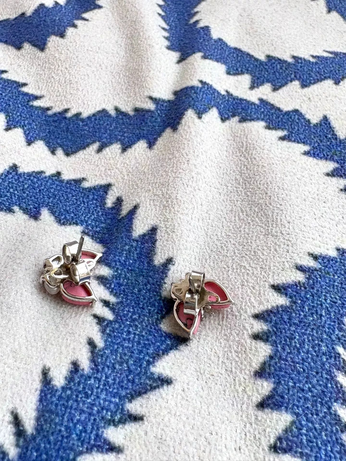 vivienne westwood pink butterfly earrings