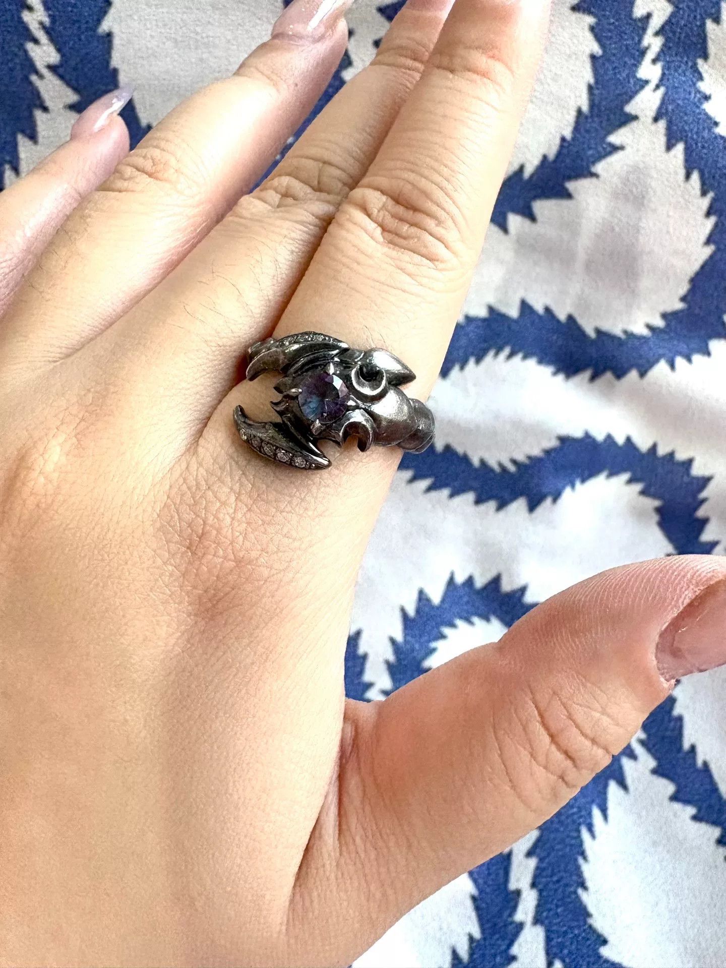 Vivienne Westwood silver scorpion ring with colorful diamonds Size ONE SIZE - 6 Thumbnail