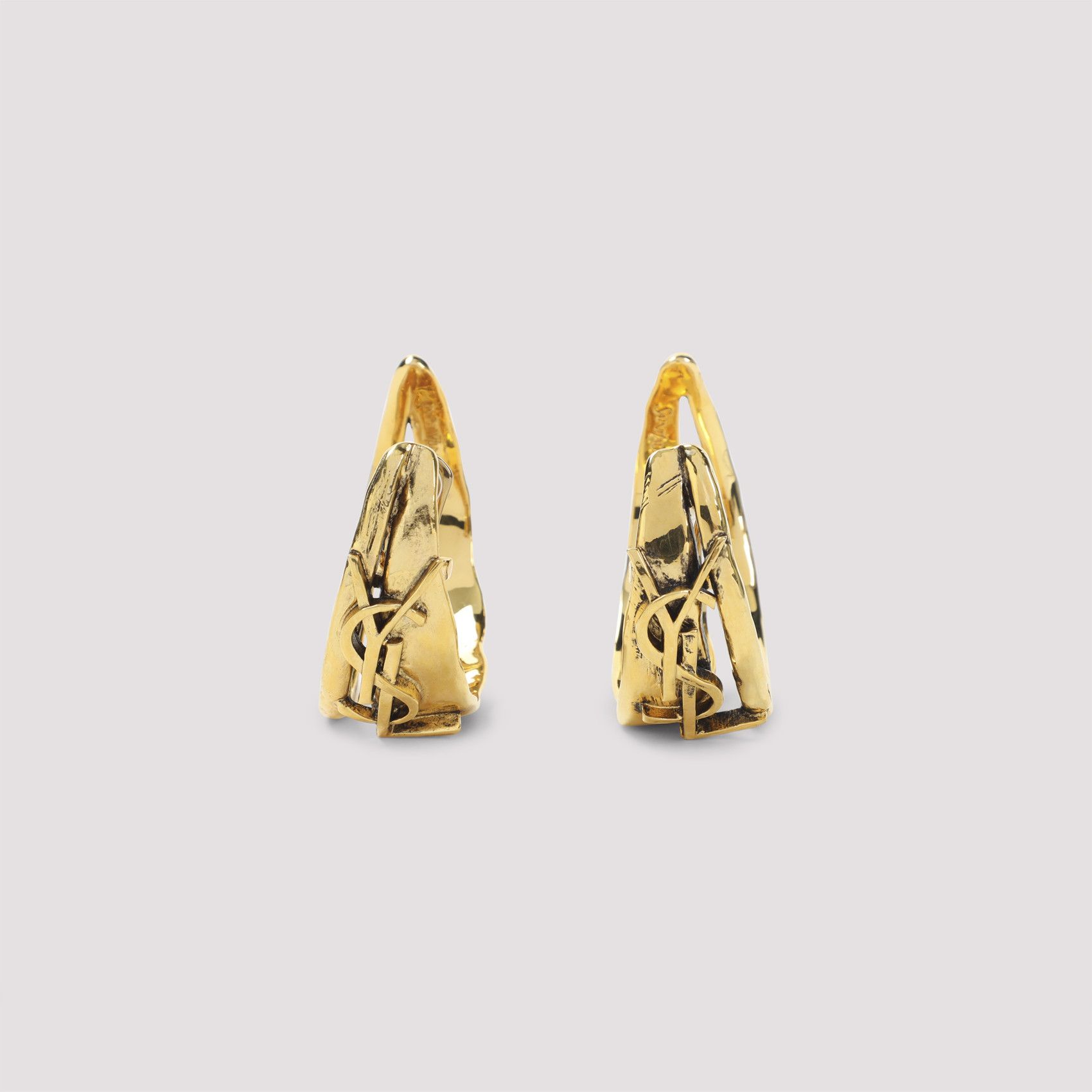 Saint Laurent Paris Saint Laurent Creole Charm Cassandre Earrings Size ONE SIZE - 2 Thumbnail
