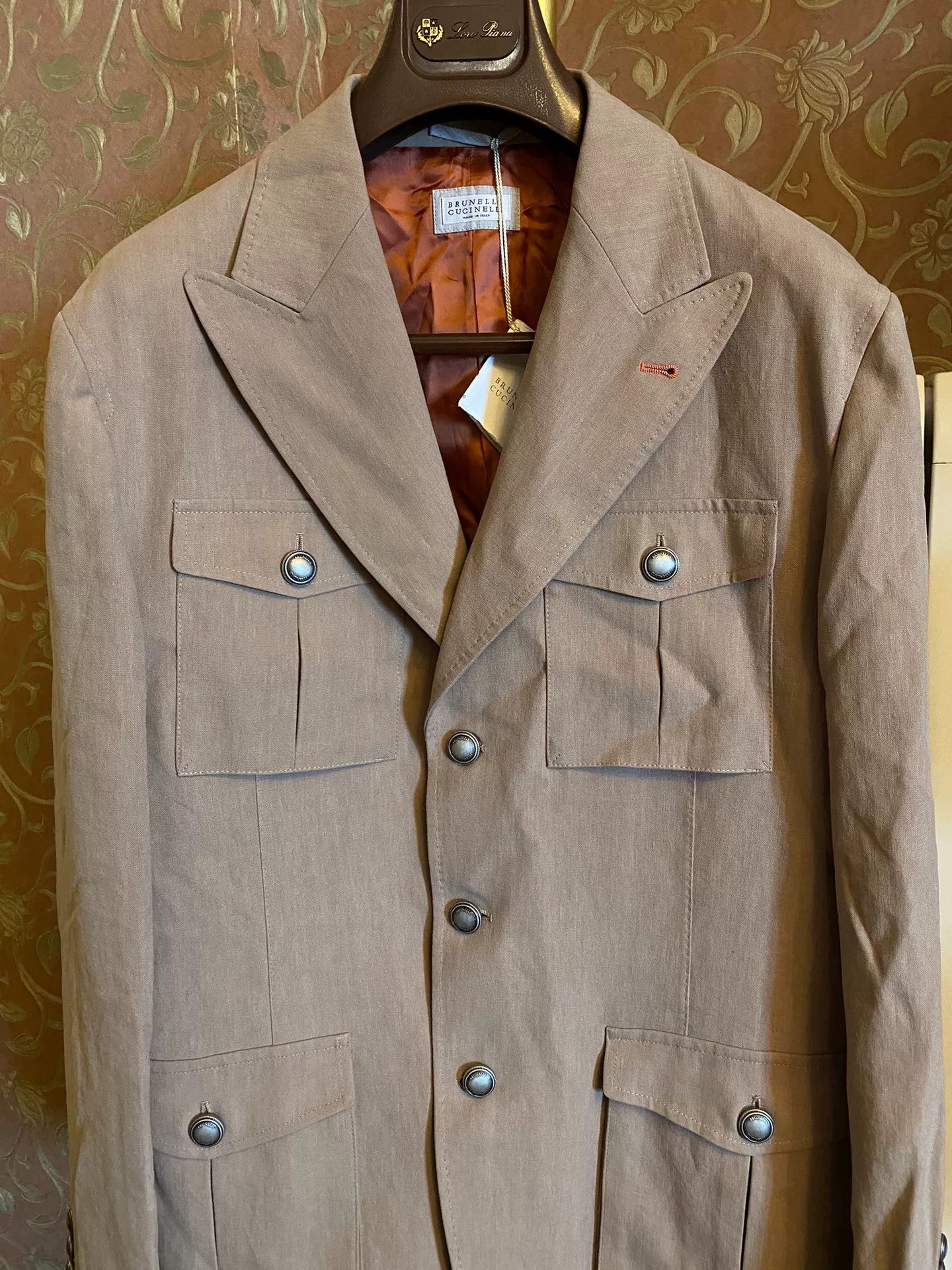 Brunello Cucinelli Brunello Cucinelli Linen Safari Jacket Size US M / EU 48-50 / 2 - 2 Thumbnail
