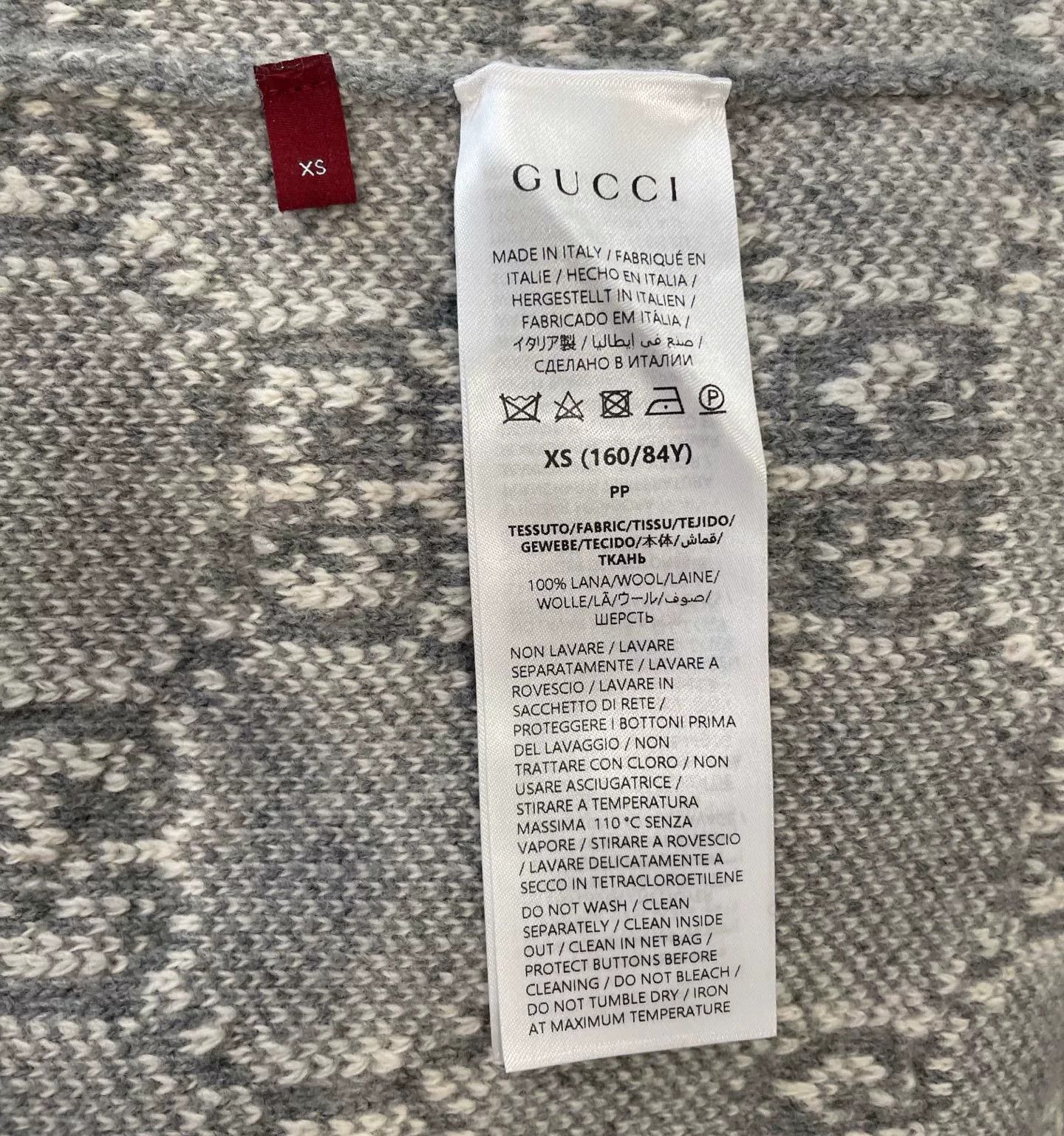 Gucci GUCCI Gray GG Knit Cardigan XS Size US XS / EU 42 / 0 - 6 Thumbnail