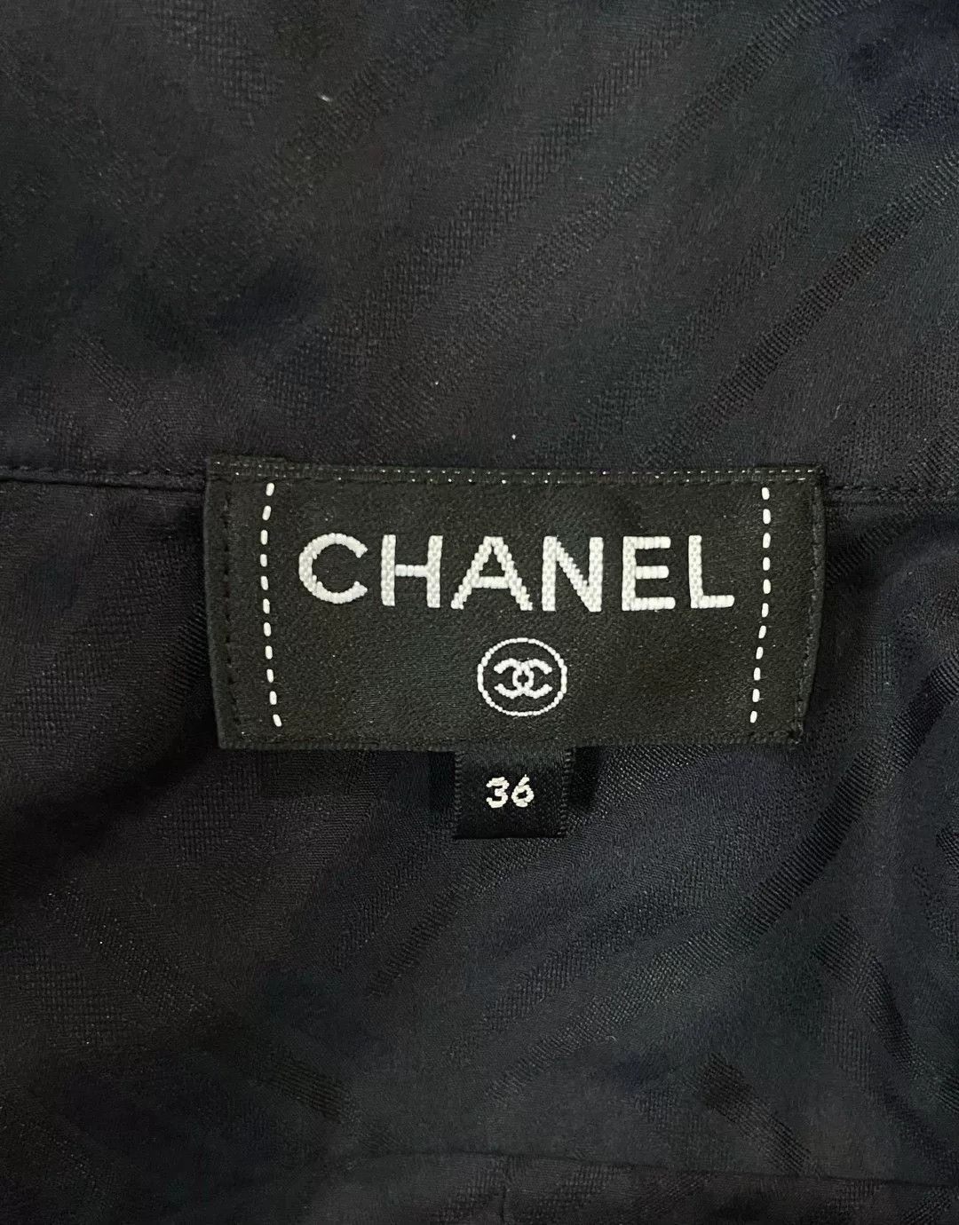Chanel CHANEL Black High-Neck Long-Sleeve Shirt Size US XS / EU 42 / 0 - 5 Thumbnail