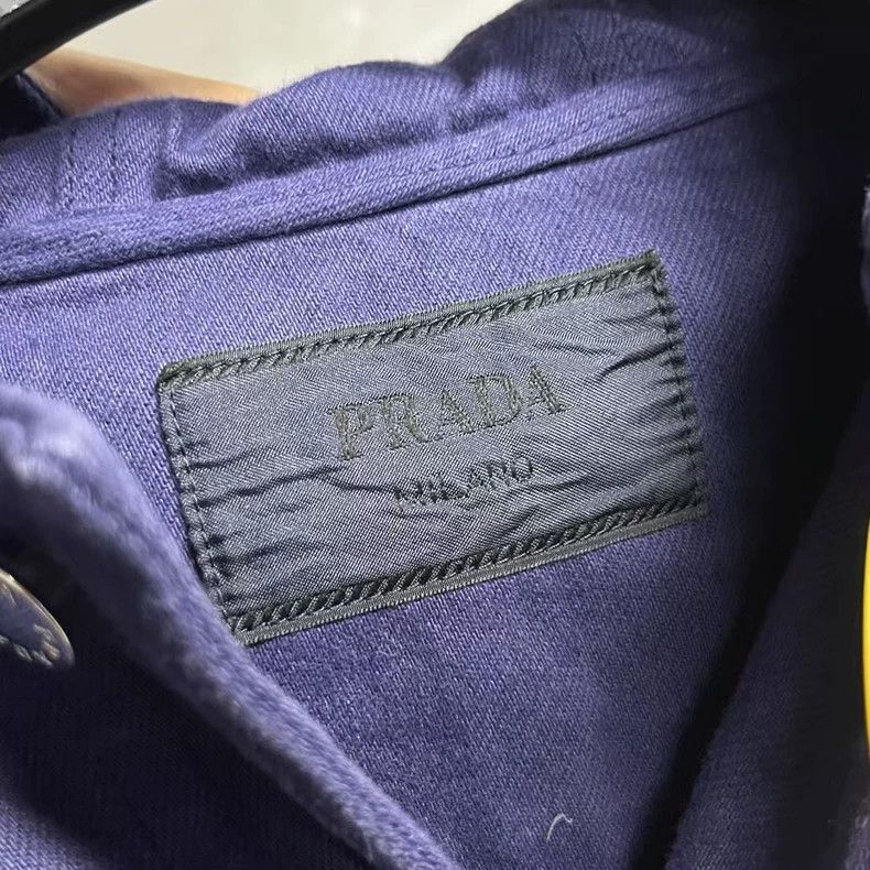 Prada Prada 2025 Blue Denim Hooded Jacket Size US XS / EU 42 / 0 - 3 Thumbnail