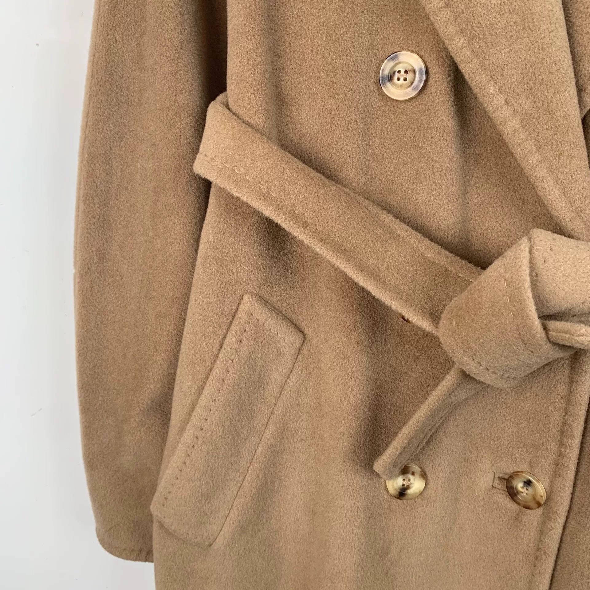 Max Mara brown wool double-breasted trench coat Size US S / EU 44-46 / 1 - 4 Thumbnail