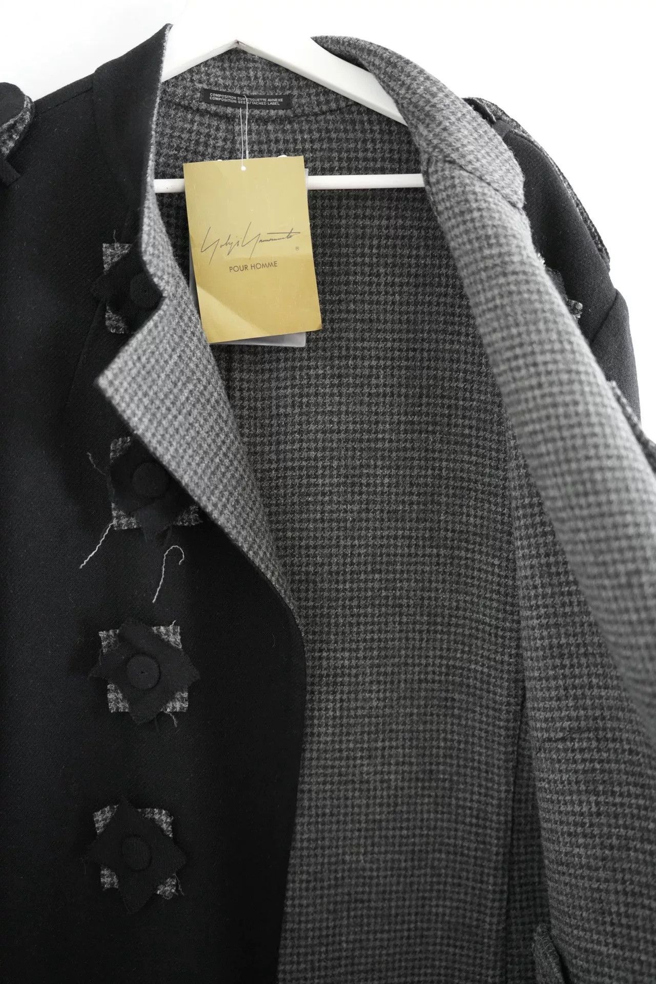 Yohji Yamamoto Yohji Yamamoto Houndstooth Wool Coat Size US S / EU 44-46 / 1 - 5 Thumbnail