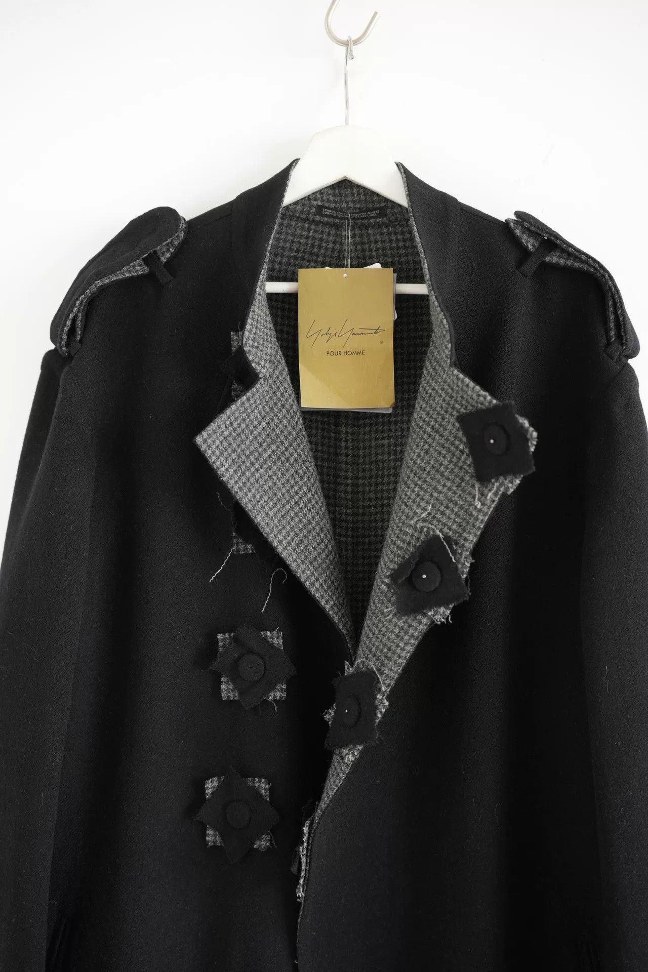 Yohji Yamamoto Yohji Yamamoto Houndstooth Wool Coat Size US S / EU 44-46 / 1 - 3 Thumbnail