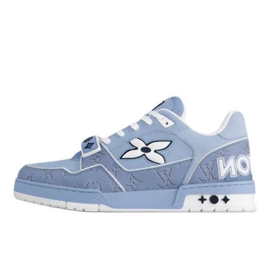 Louis Vuitton Louis Vuitton New Trainer Blue Sneakers Size US 10.5 / EU 43-44 - 5 Thumbnail