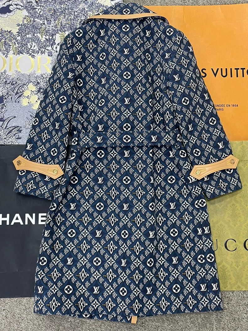 Louis Vuitton Louis Vuitton Blue Monogram Trench Coat Size US M / EU 48-50 / 2 - 3 Thumbnail