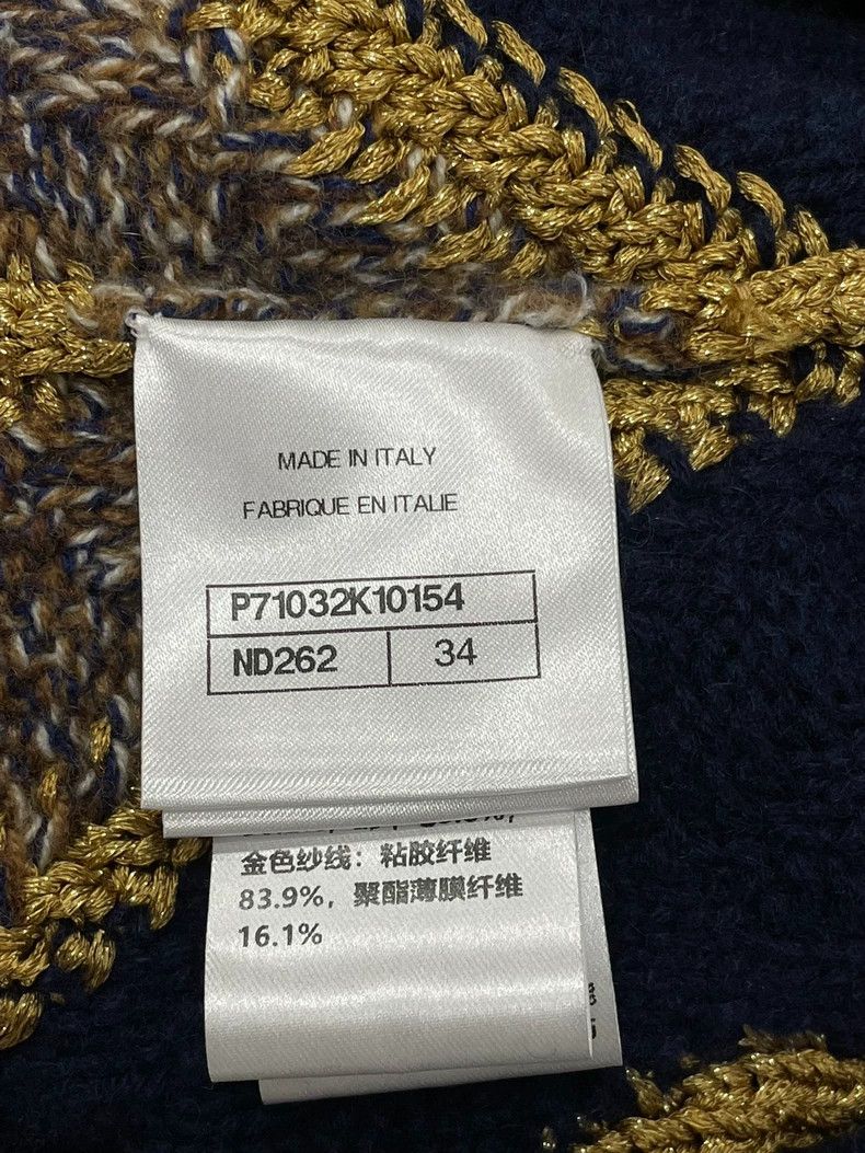 Chanel Chanel Blue Gold Double C Knit Sweater Size US M / EU 48-50 / 2 - 5 Thumbnail