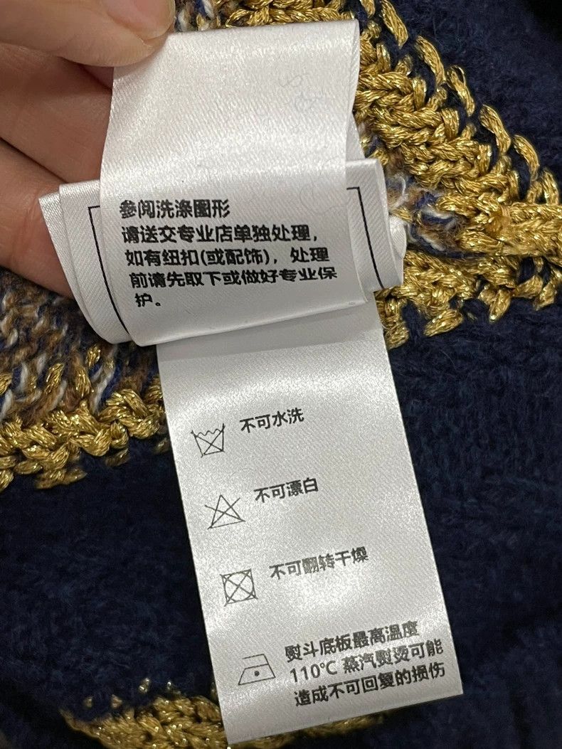 Chanel Chanel Blue Gold Double C Knit Sweater Size US M / EU 48-50 / 2 - 7 Thumbnail
