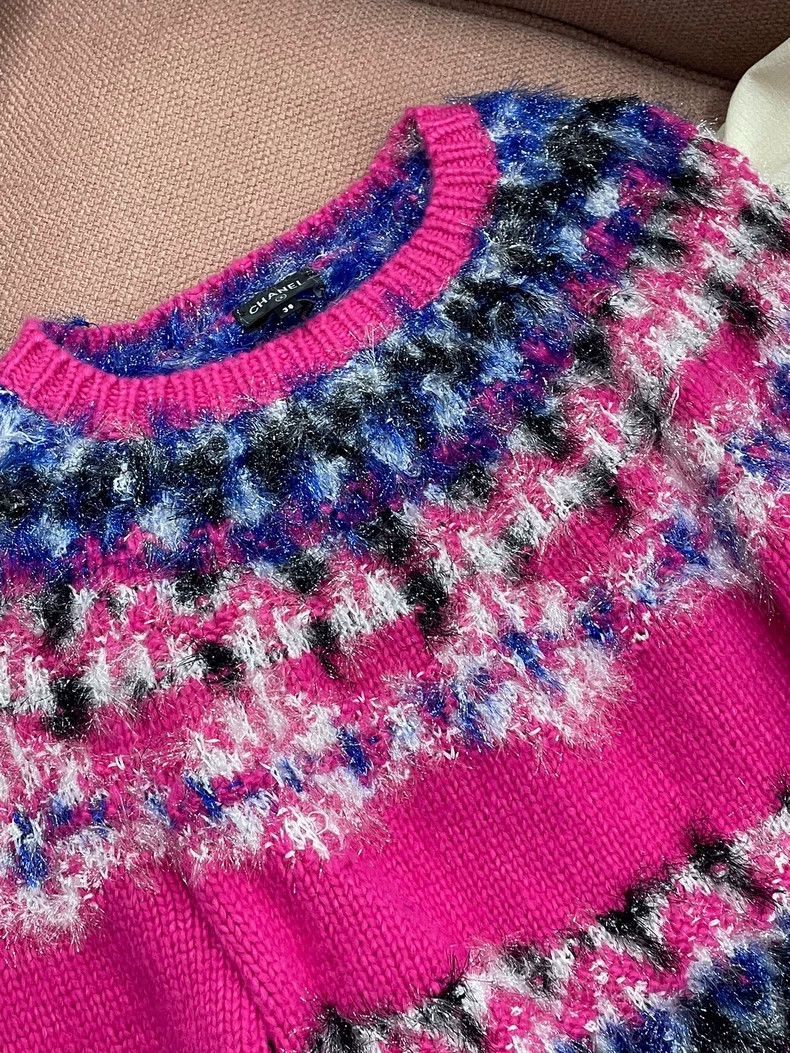 Chanel Chanel 21K Pink Cashmere Knit Sweater Size US M / EU 48-50 / 2 - 2 Thumbnail