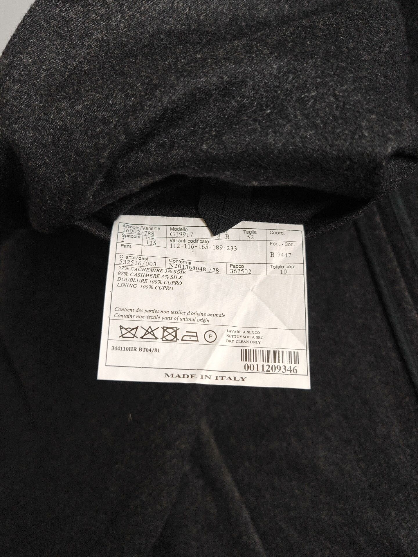 Hermes Men's Cashmere Suit Jacket