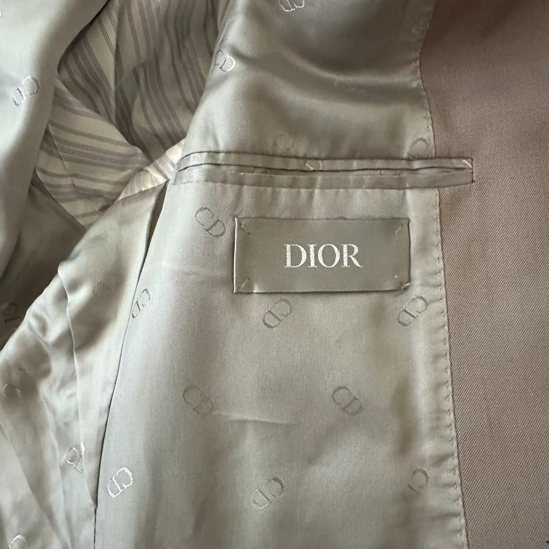 Dior Dior 23SS Khaki Diagonal Buckle Suit Set Size US XL / EU 56 / 4 - 4 Thumbnail