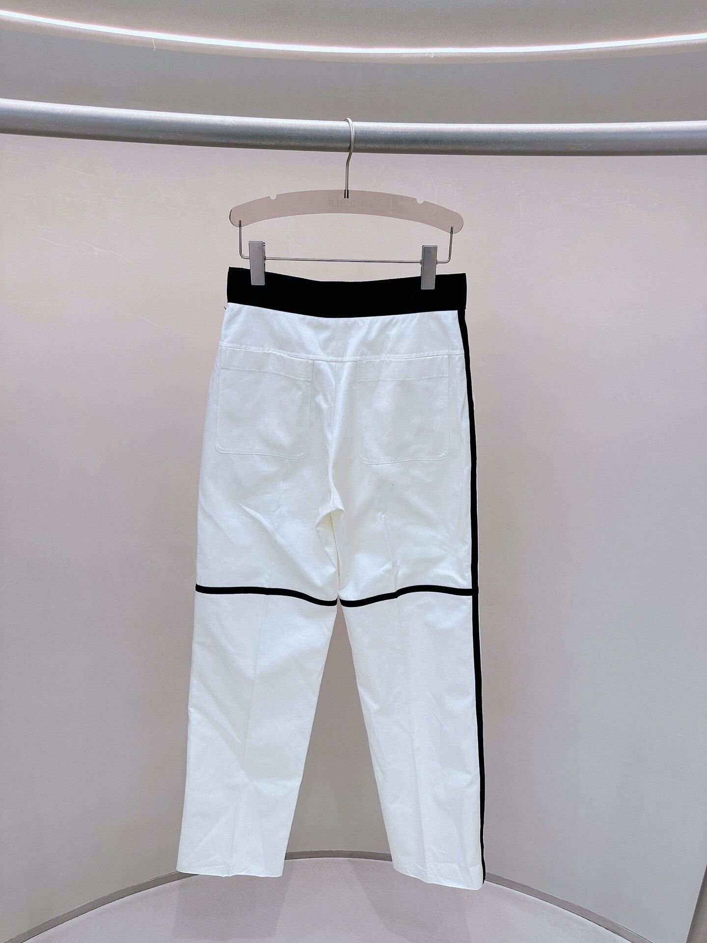 Hermes hermes white straight-leg pants size 36 Size US 36 / EU 52 - 2 Thumbnail