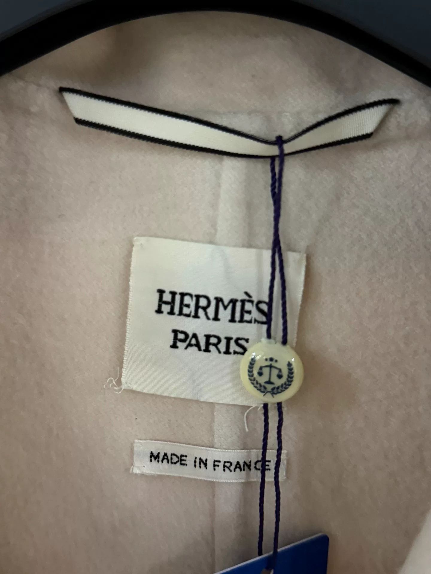 Hermes hermes white cashmere long coat with leather Size US S / EU 44-46 / 1 - 3 Thumbnail