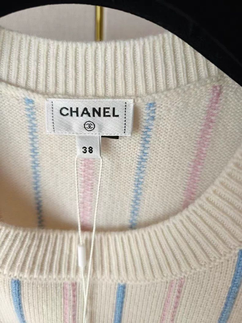 Chanel Chanel Striped Sweater Coat Size US M / EU 48-50 / 2 - 3 Thumbnail