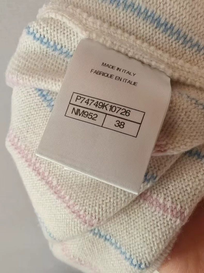 Chanel Chanel Striped Sweater Coat Size US M / EU 48-50 / 2 - 2 Thumbnail