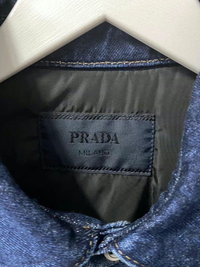 Prada Prada Denim Cotton Jacket Coat Size US L / EU 52-54 / 3 - 4 Thumbnail