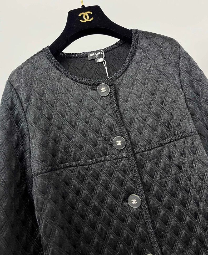 Chanel Chanel Metiers D'Art Black Quilted Coat Size US M / EU 48-50 / 2 - 3 Thumbnail