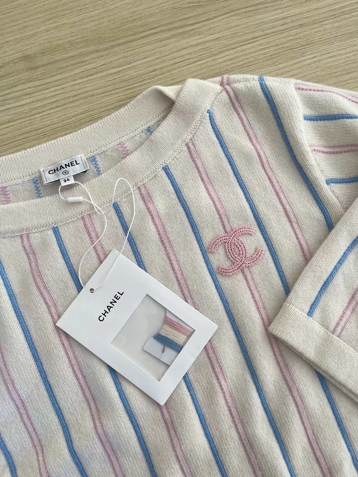 Chanel 2023 Cruise Pink Cashmere Sweater