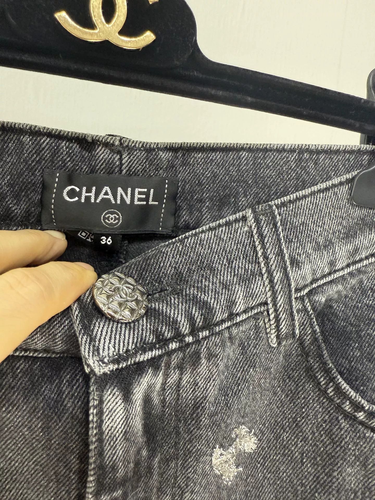 Chanel Chanel 21K Sequin CC Skinny Jeans Size US 36 / EU 52 - 3 Thumbnail