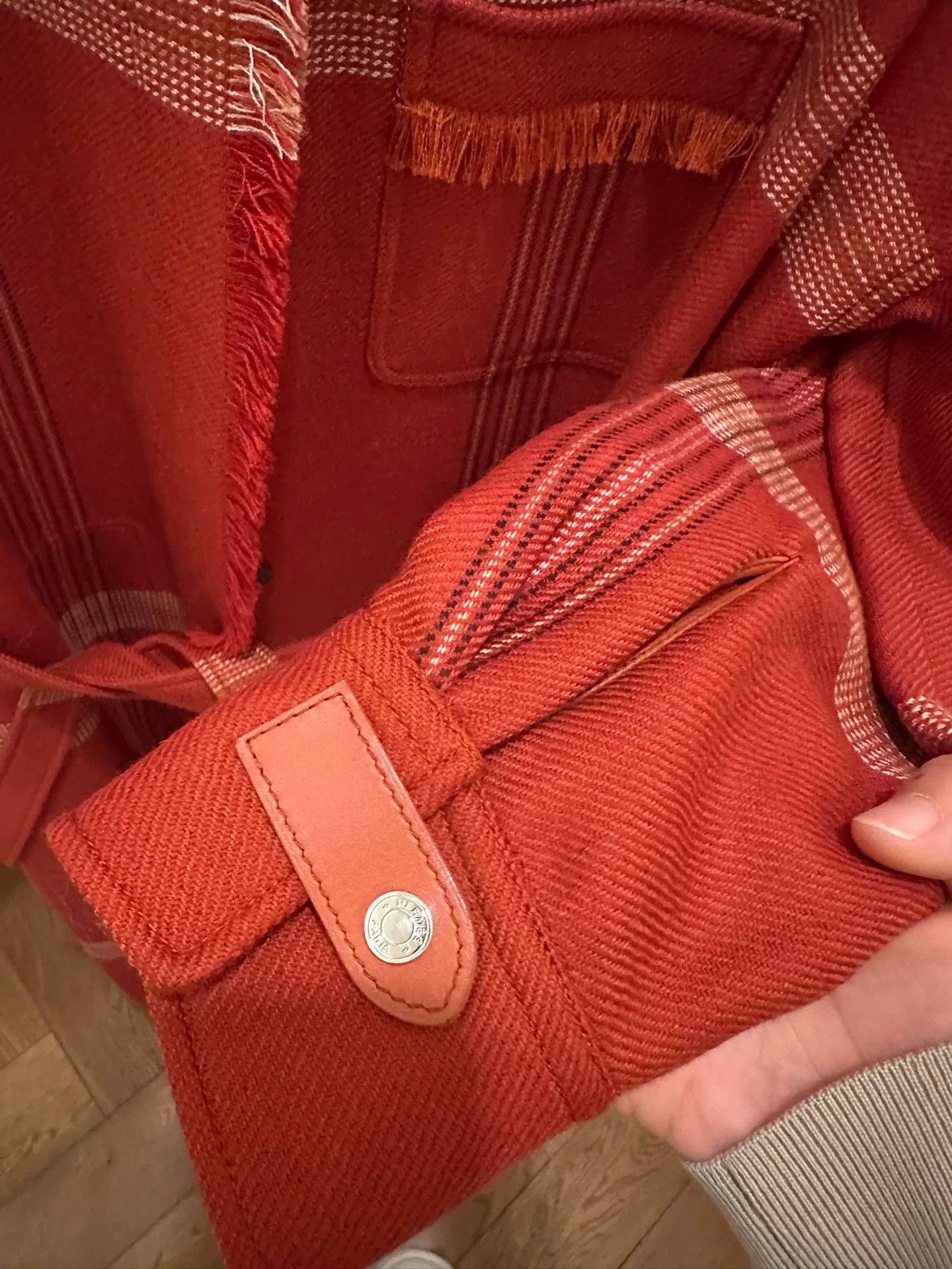 Burberry long wool coat with classic check pattern Size US M / EU 48-50 / 2 - 5 Thumbnail