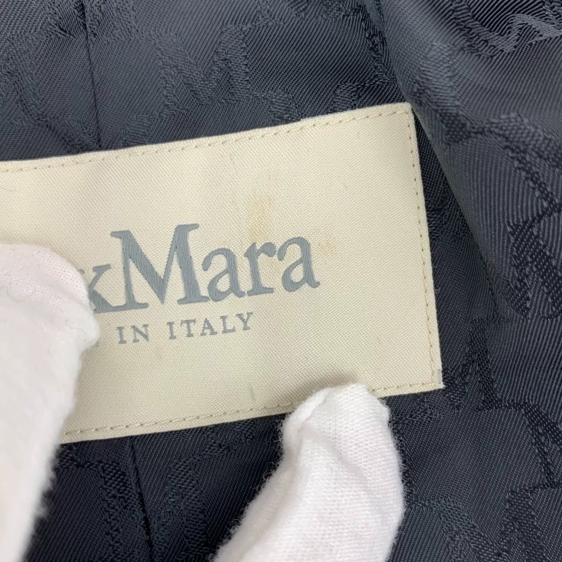 Max Mara black wool double-breasted coat with belt Size US XXS / EU 40 - 9 Thumbnail