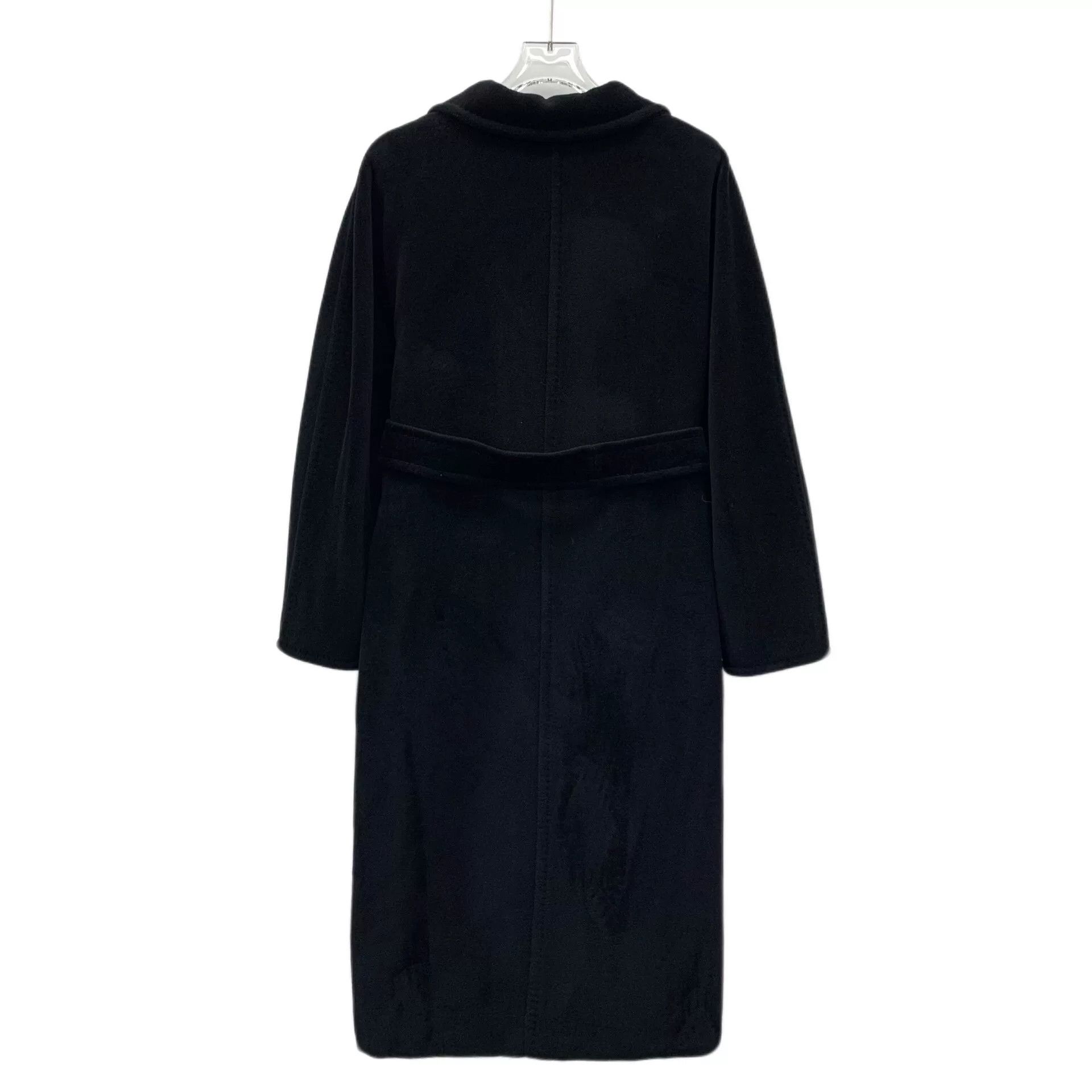 Max Mara black wool double-breasted coat with belt Size US XXS / EU 40 - 2 Thumbnail