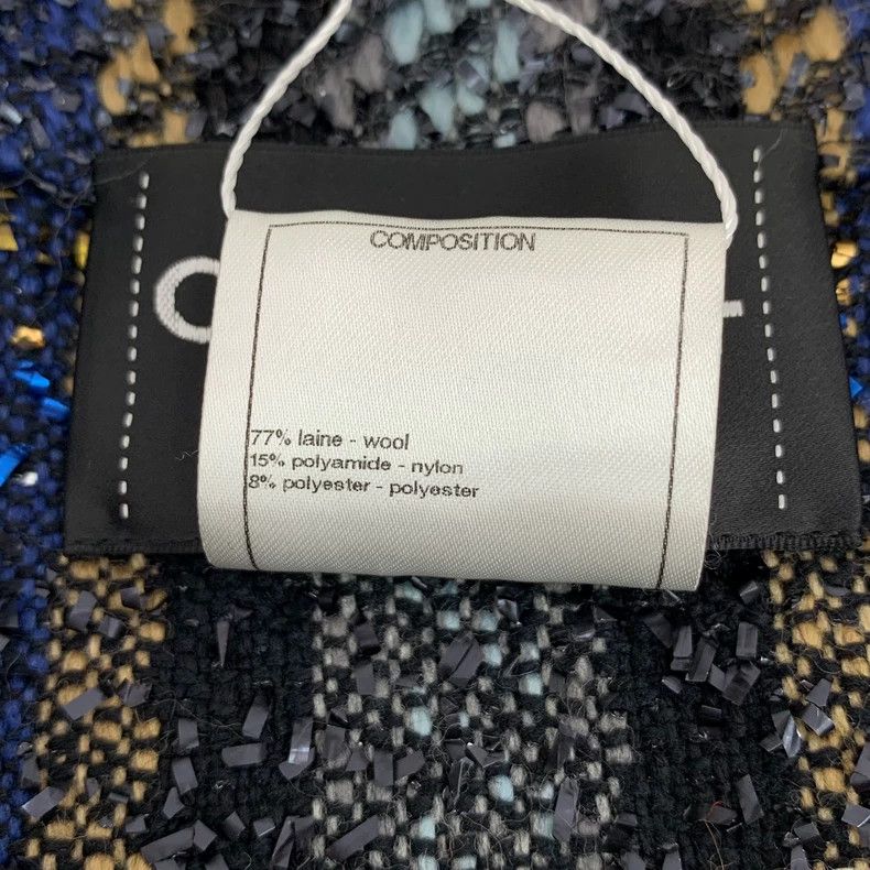 Chanel Tweed Plaid Wool Coat