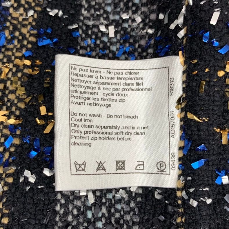 Chanel Tweed Plaid Wool Coat